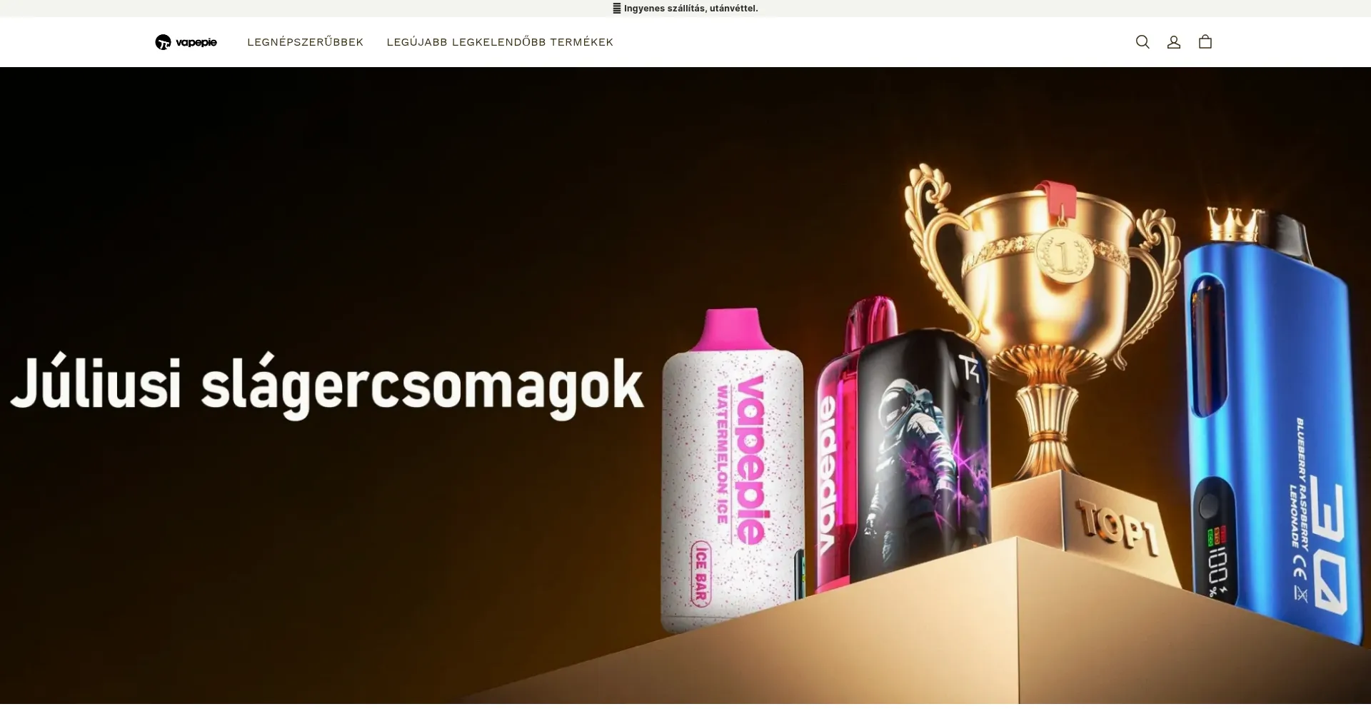 Website screenshot of Vapepiesale.com