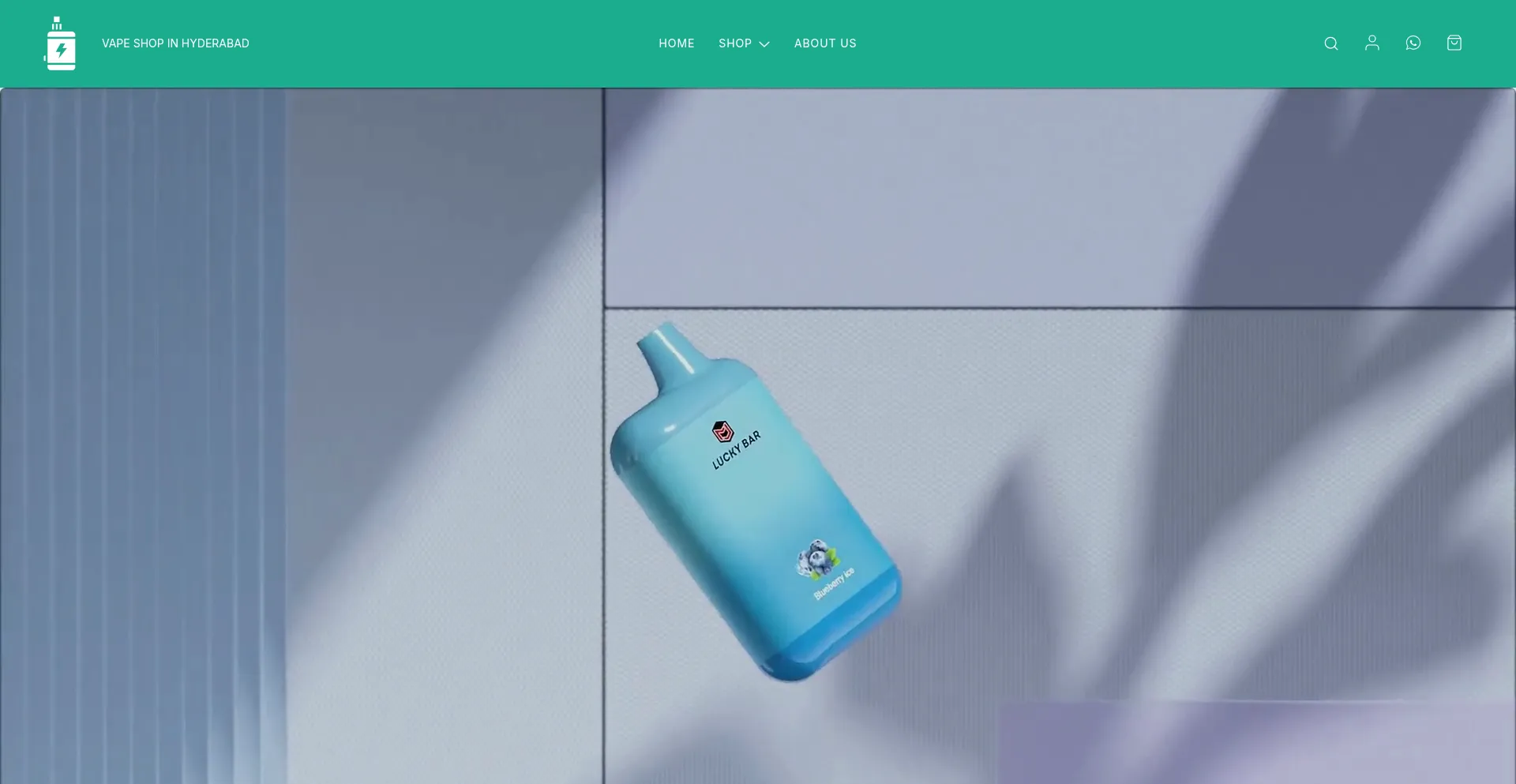 Website screenshot of Vapeshopinhyderabad.in