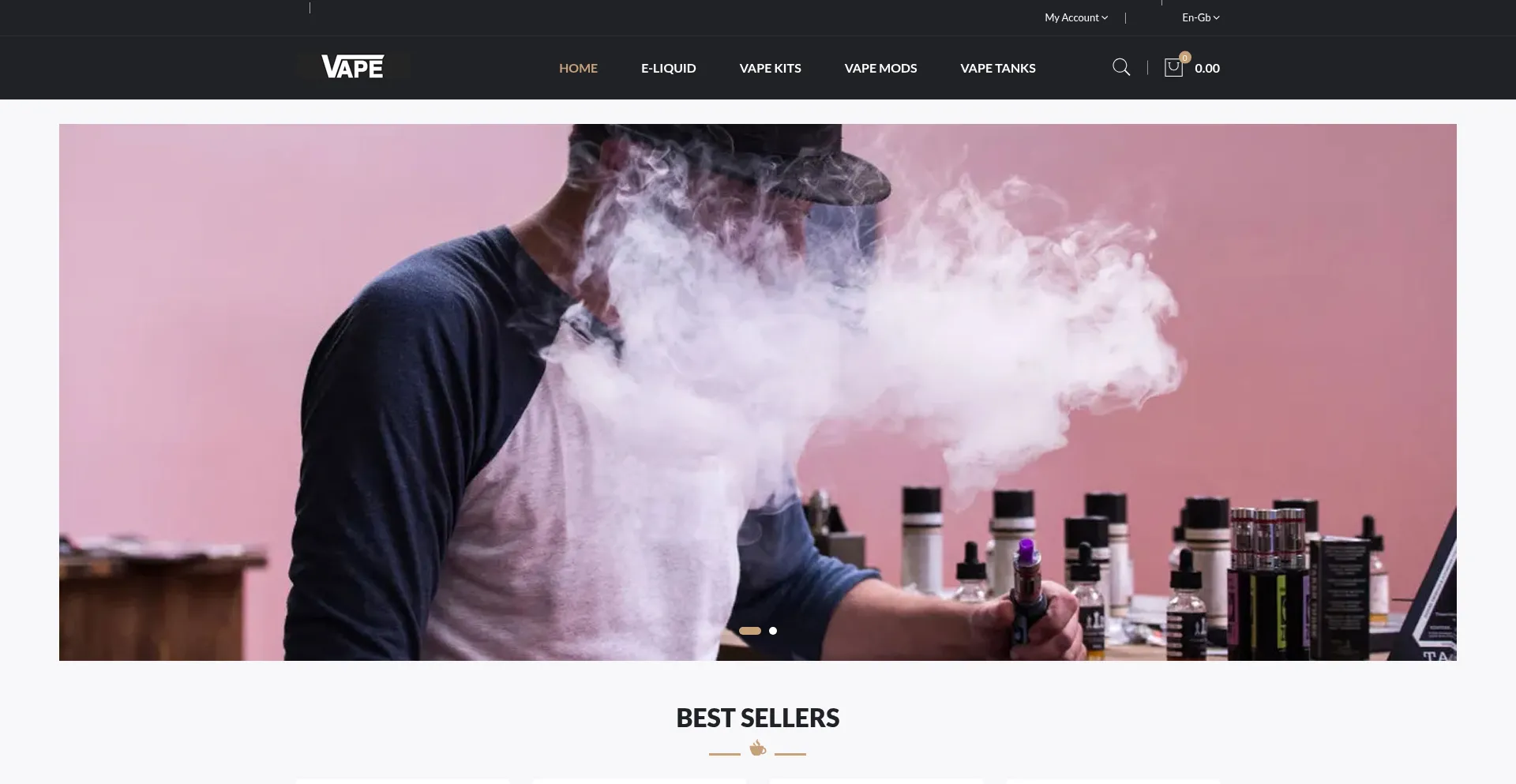 Website screenshot of Vapinggood.com