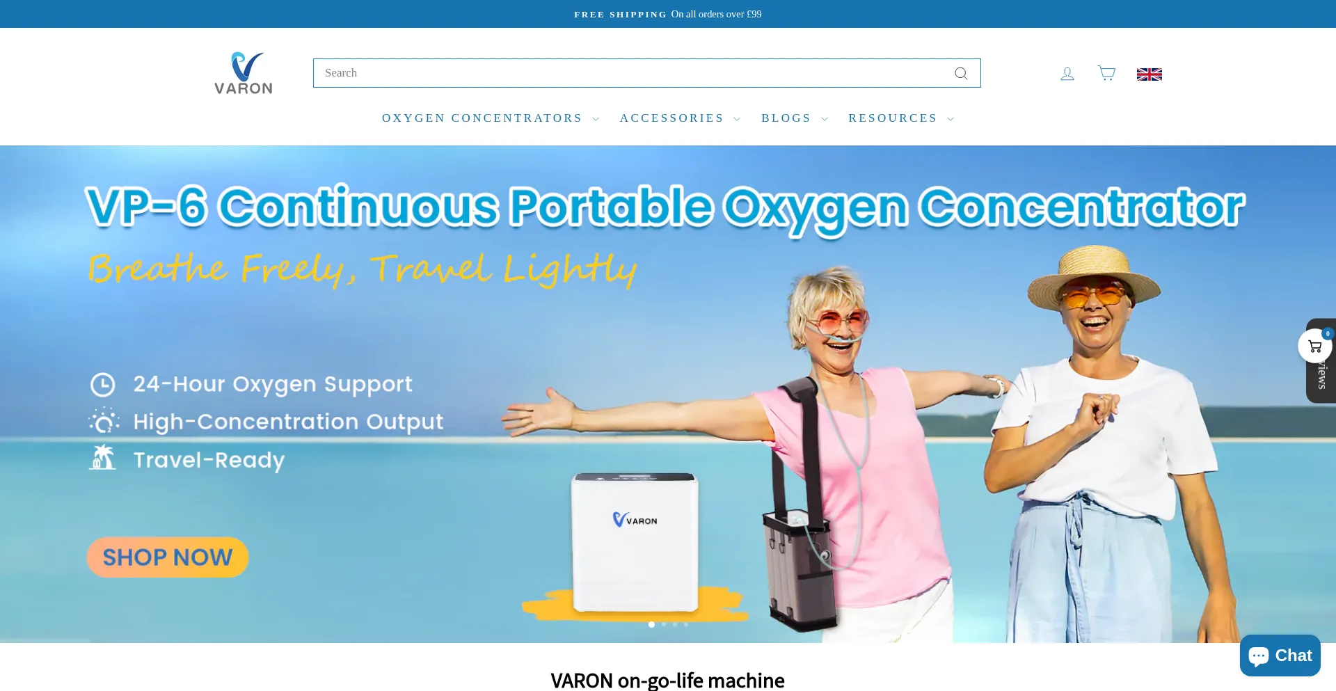Website screenshot of Varoninc.uk