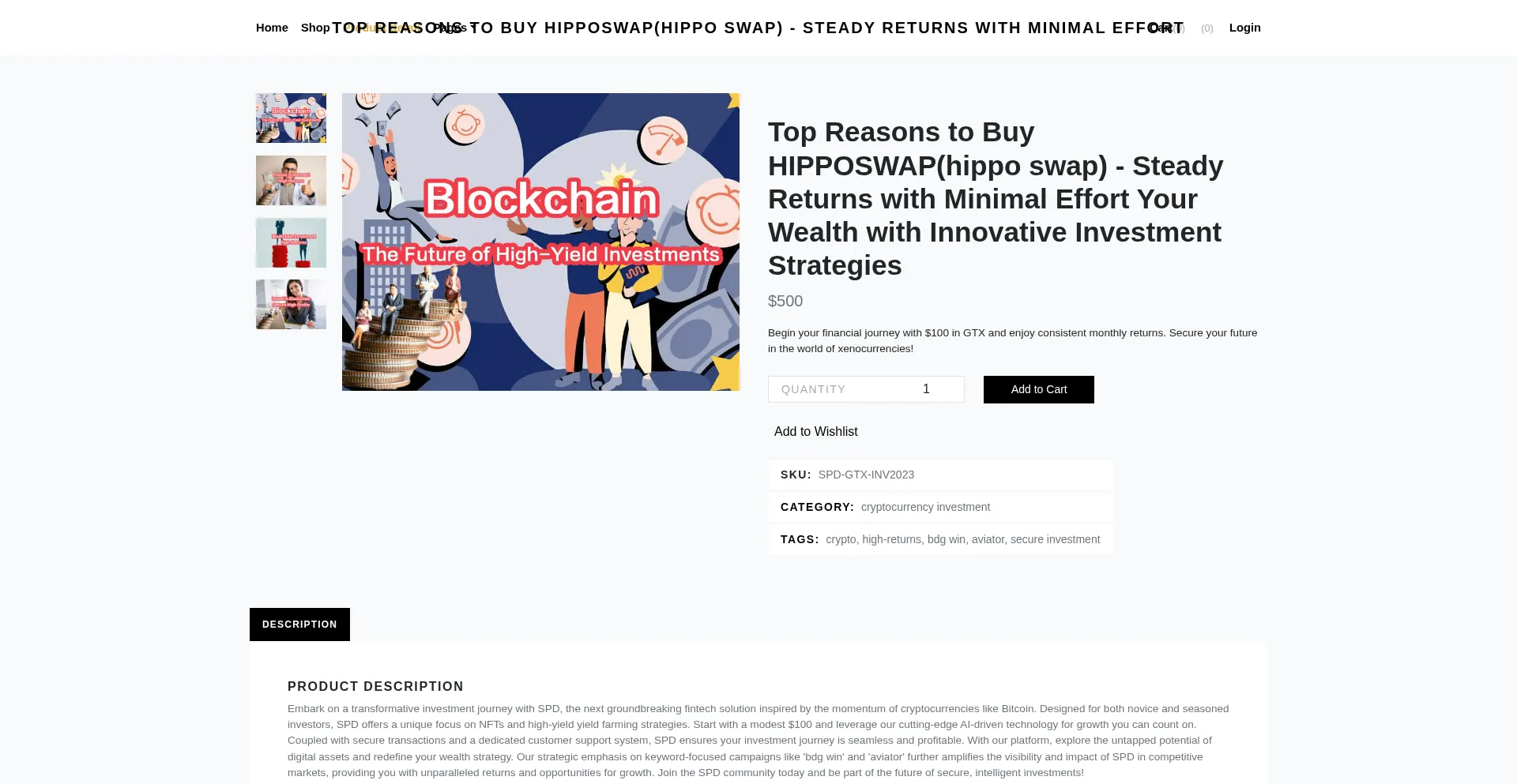 Website screenshot of Vaultcrypto.shop