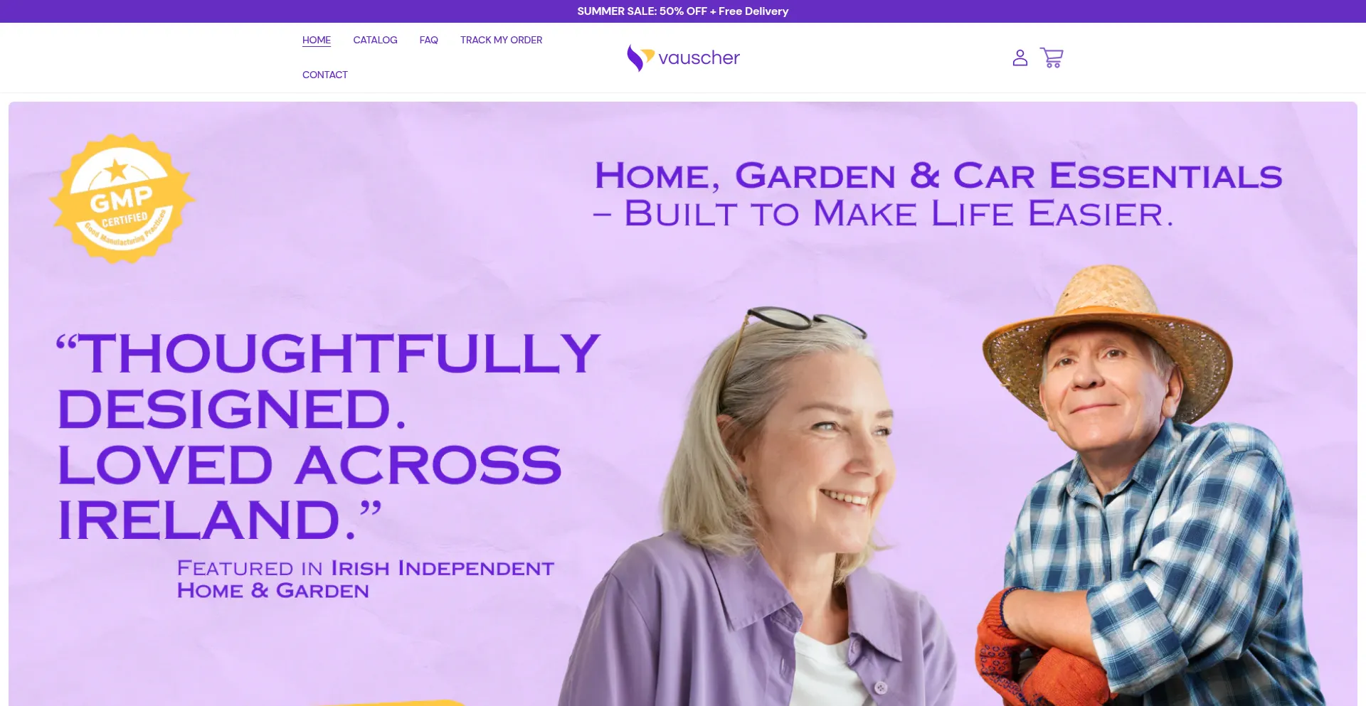 Website screenshot of Vauscher-ie.com