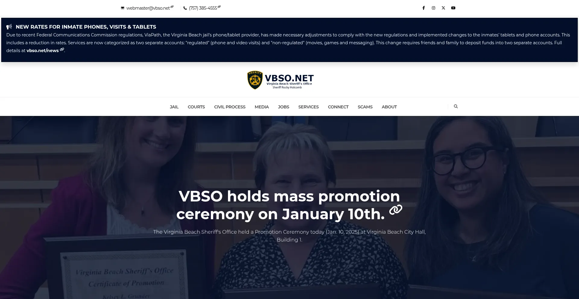 Website screenshot of Vbso.net