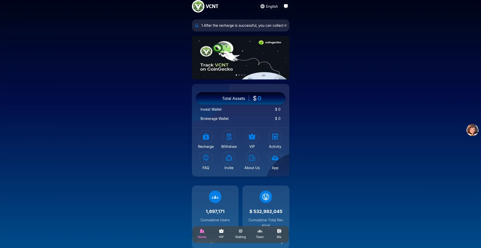 Website screenshot of Vcovcon.cc