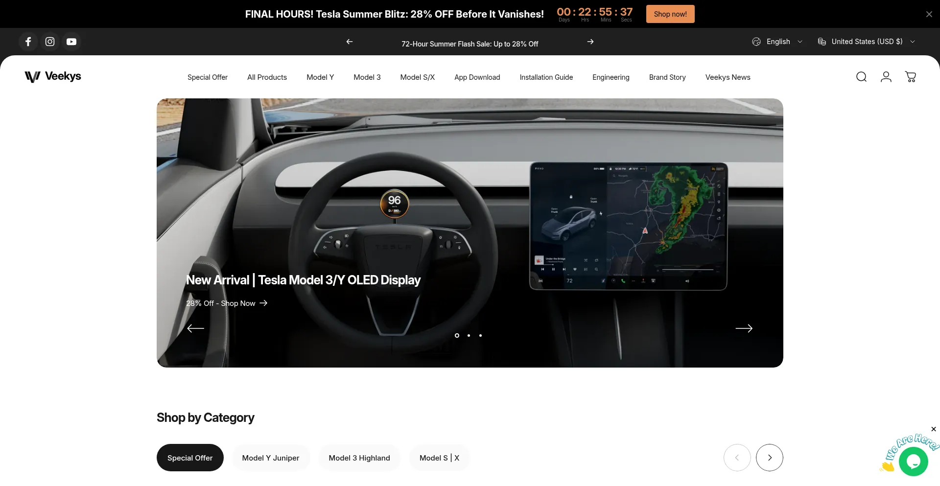 Website screenshot of Veekys.com