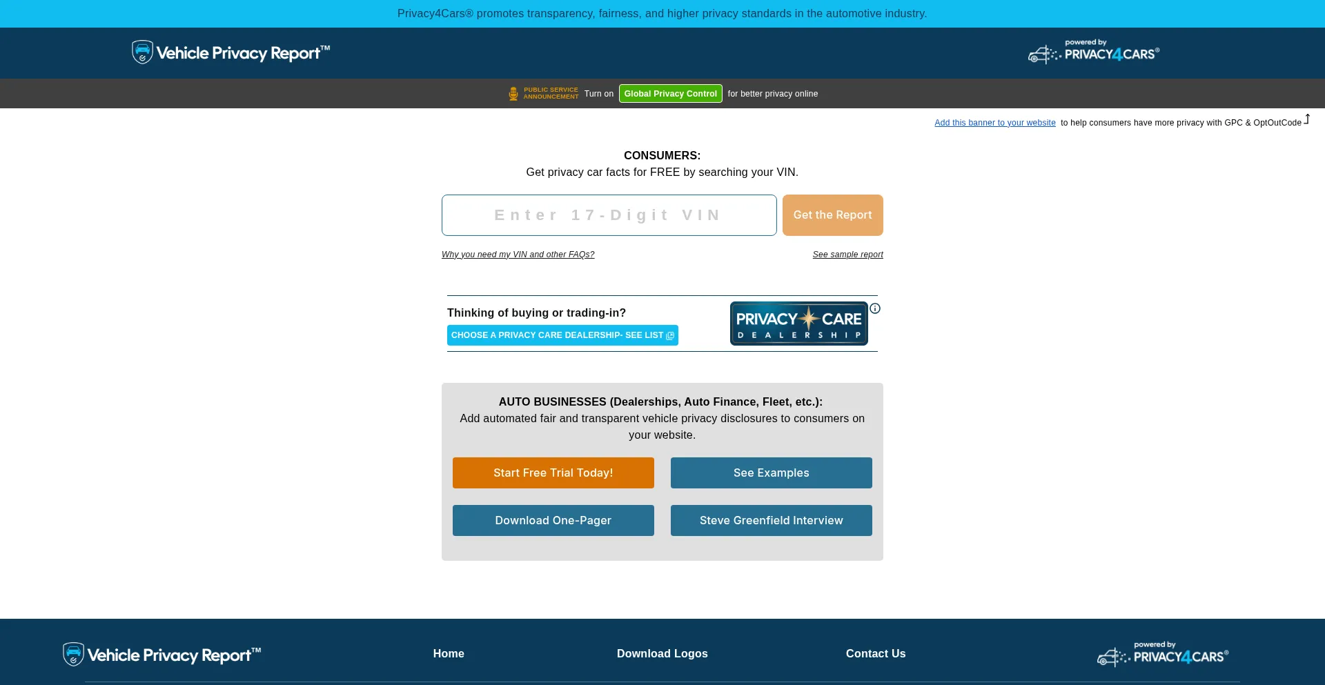 Vehicleprivacyreport.com