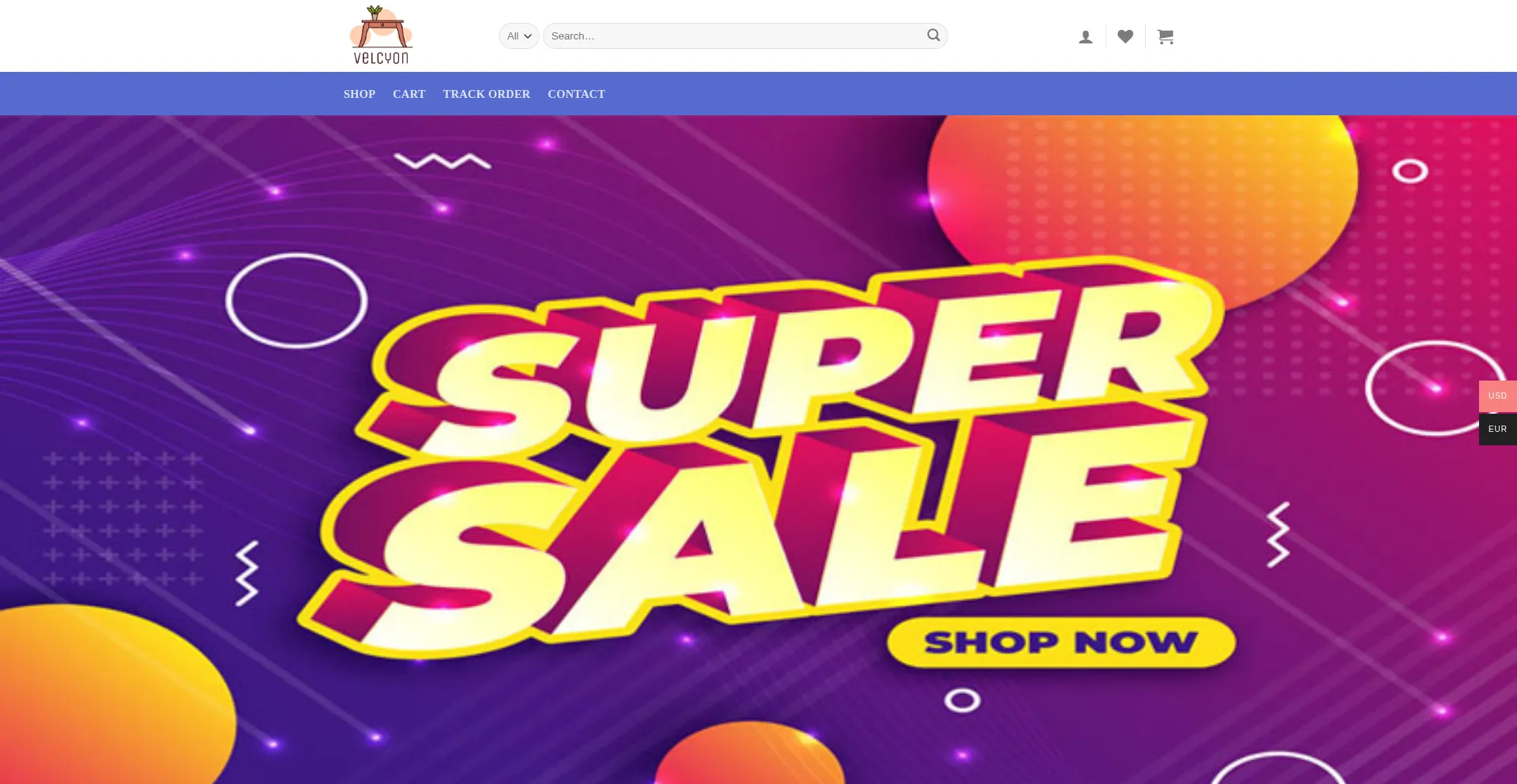 Website screenshot of Velcyon.com