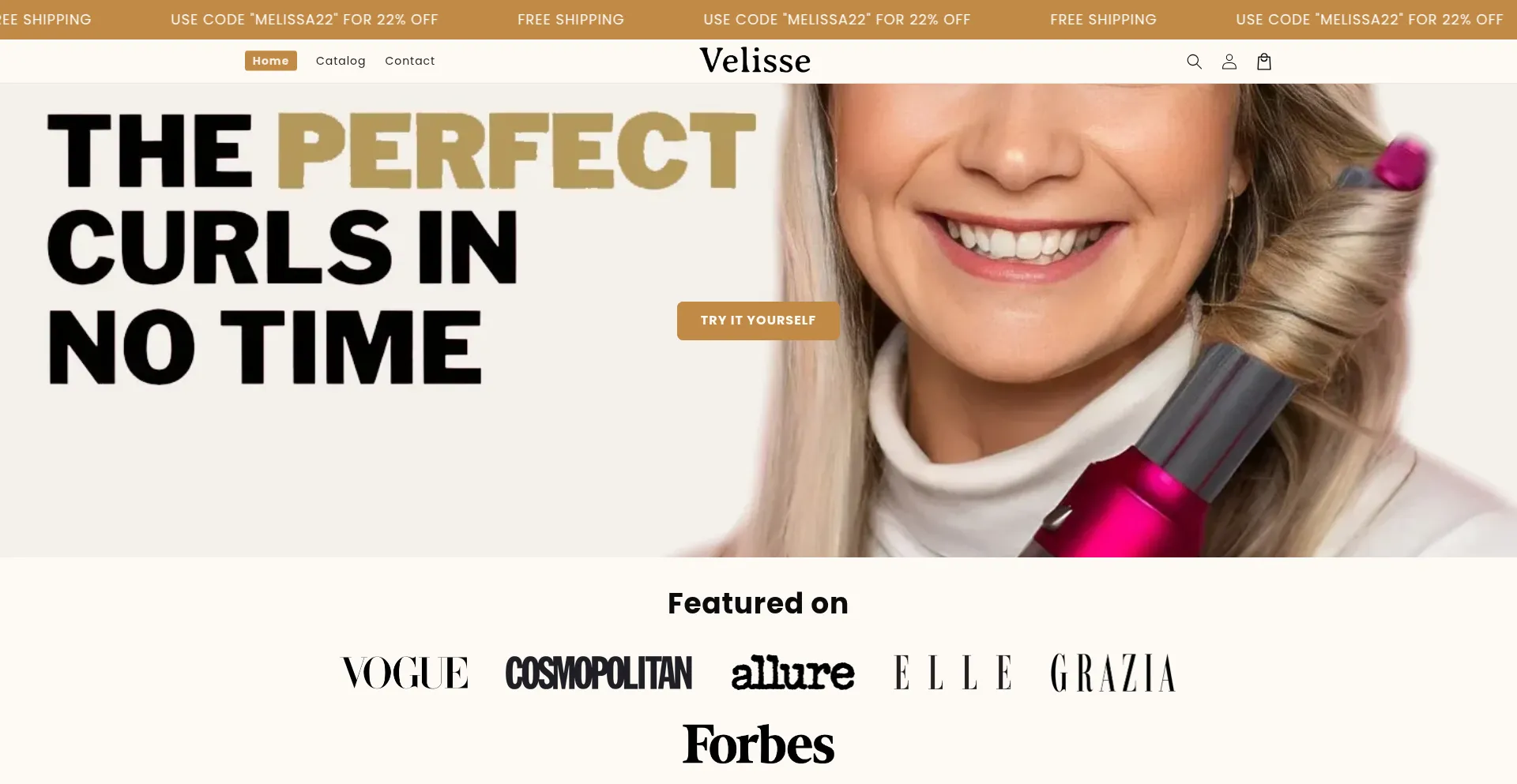 Website screenshot of Velisse.co