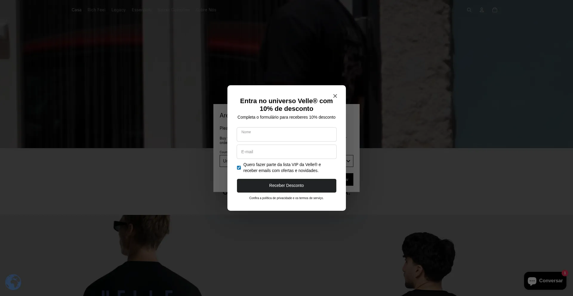 Website screenshot of Velle.site
