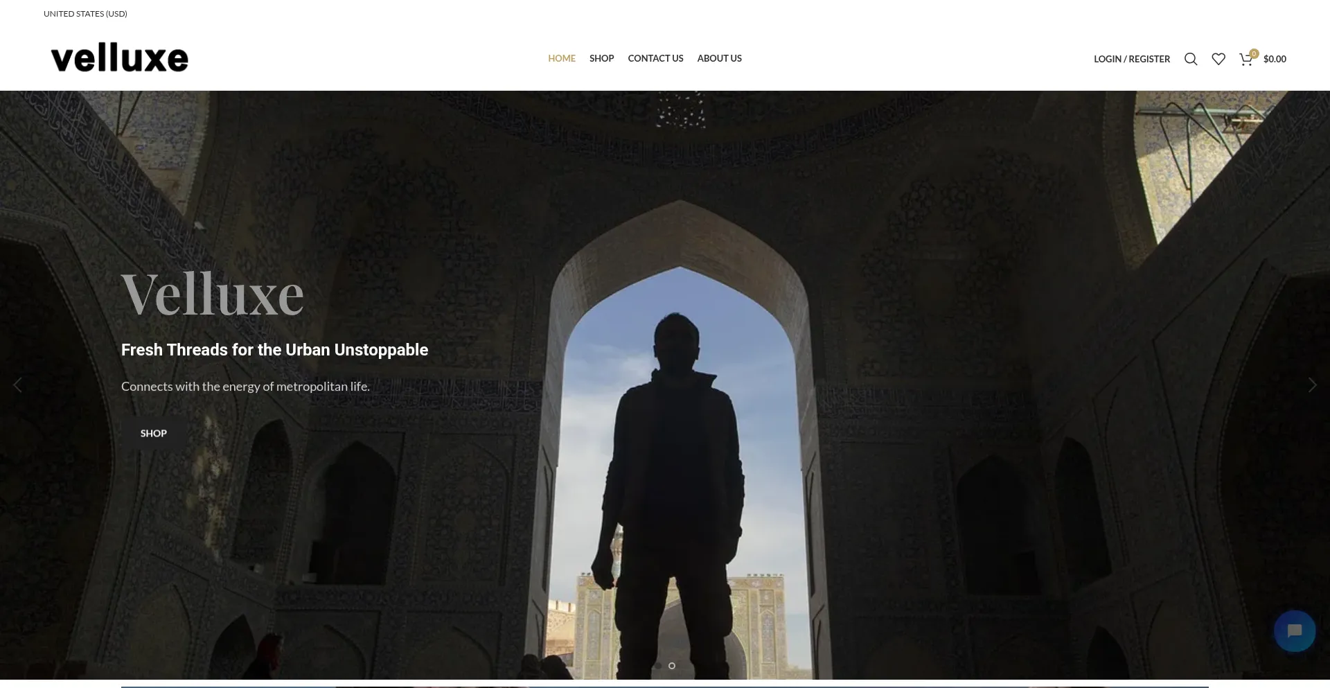 Website screenshot of Velluxe.top