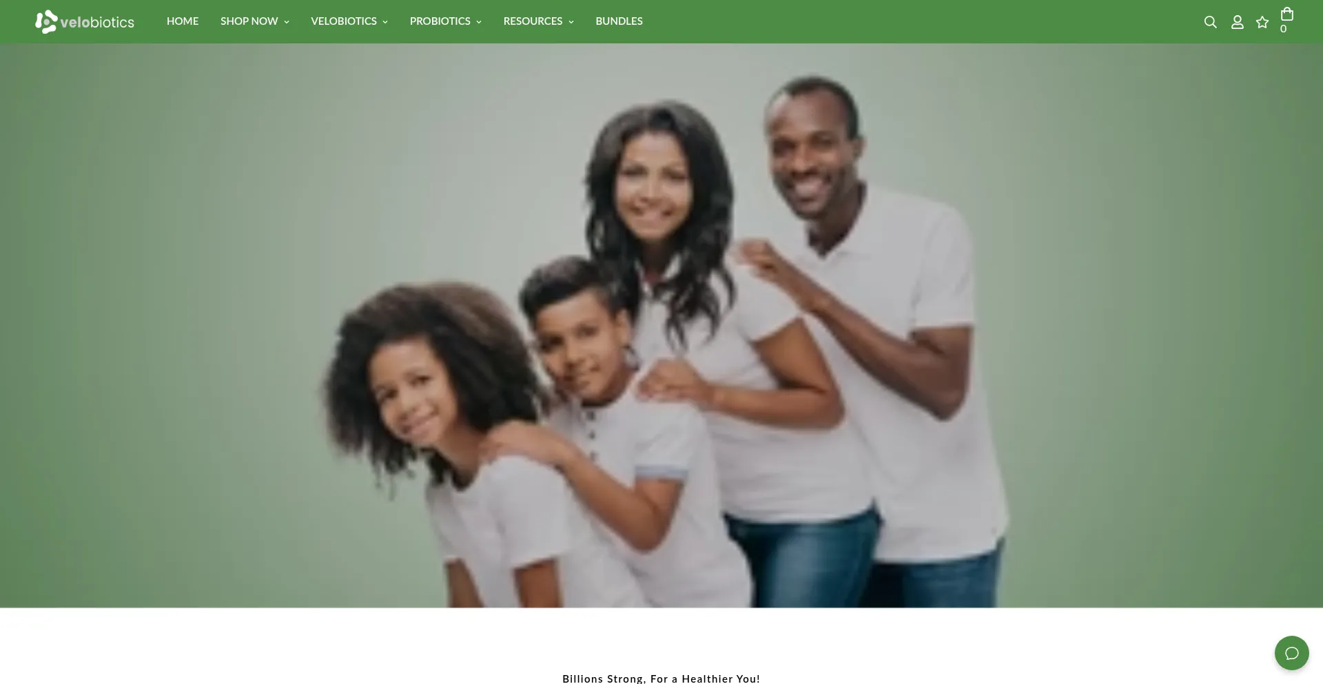 Website screenshot of Velobiotics.co.za