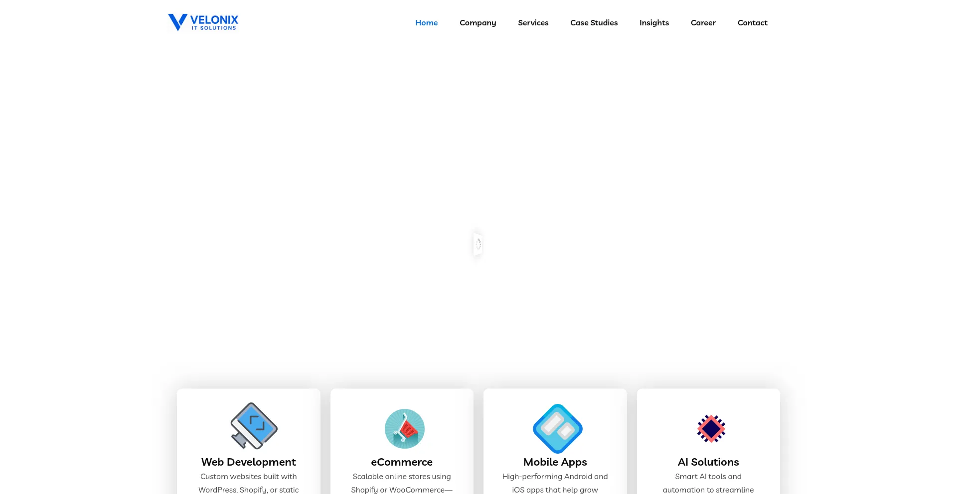 Website screenshot of Velonix.site