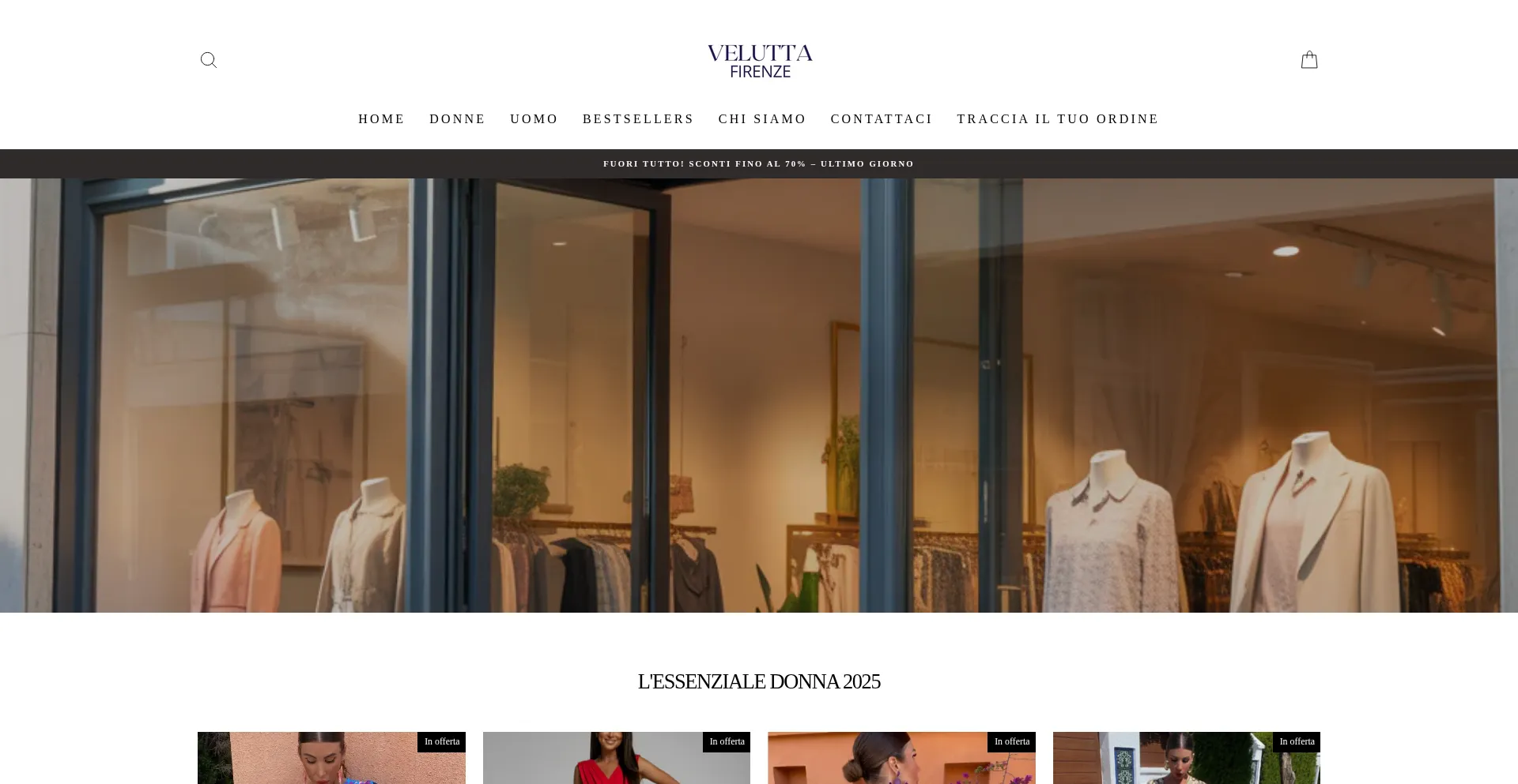 Website screenshot of Velutta-firenze.it