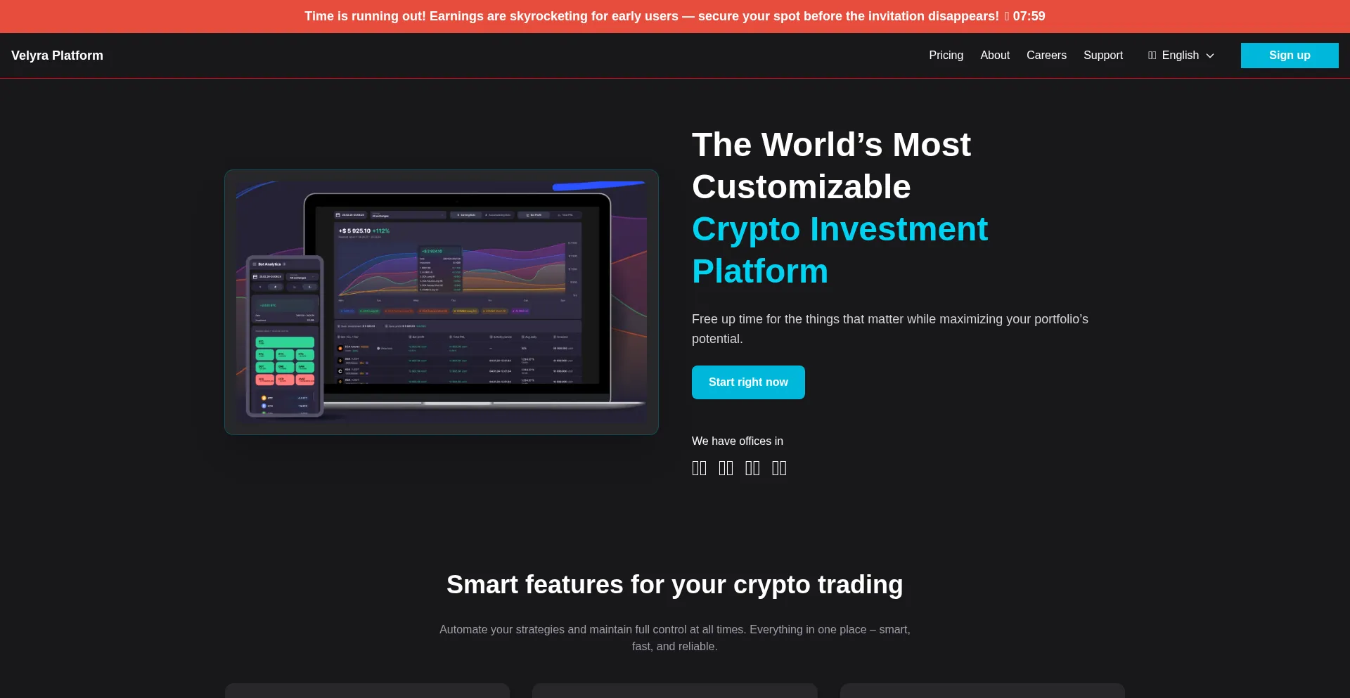 Website screenshot of Velyraplatform.org