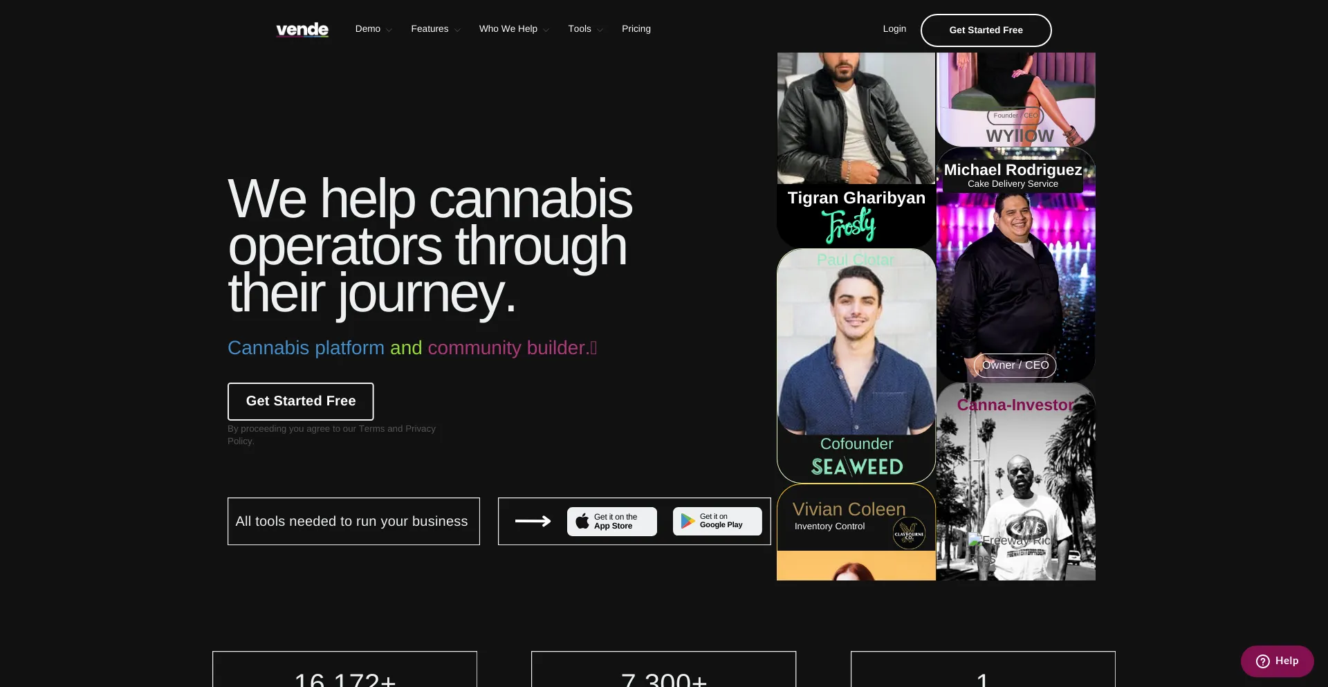 Website screenshot of Vende.sale