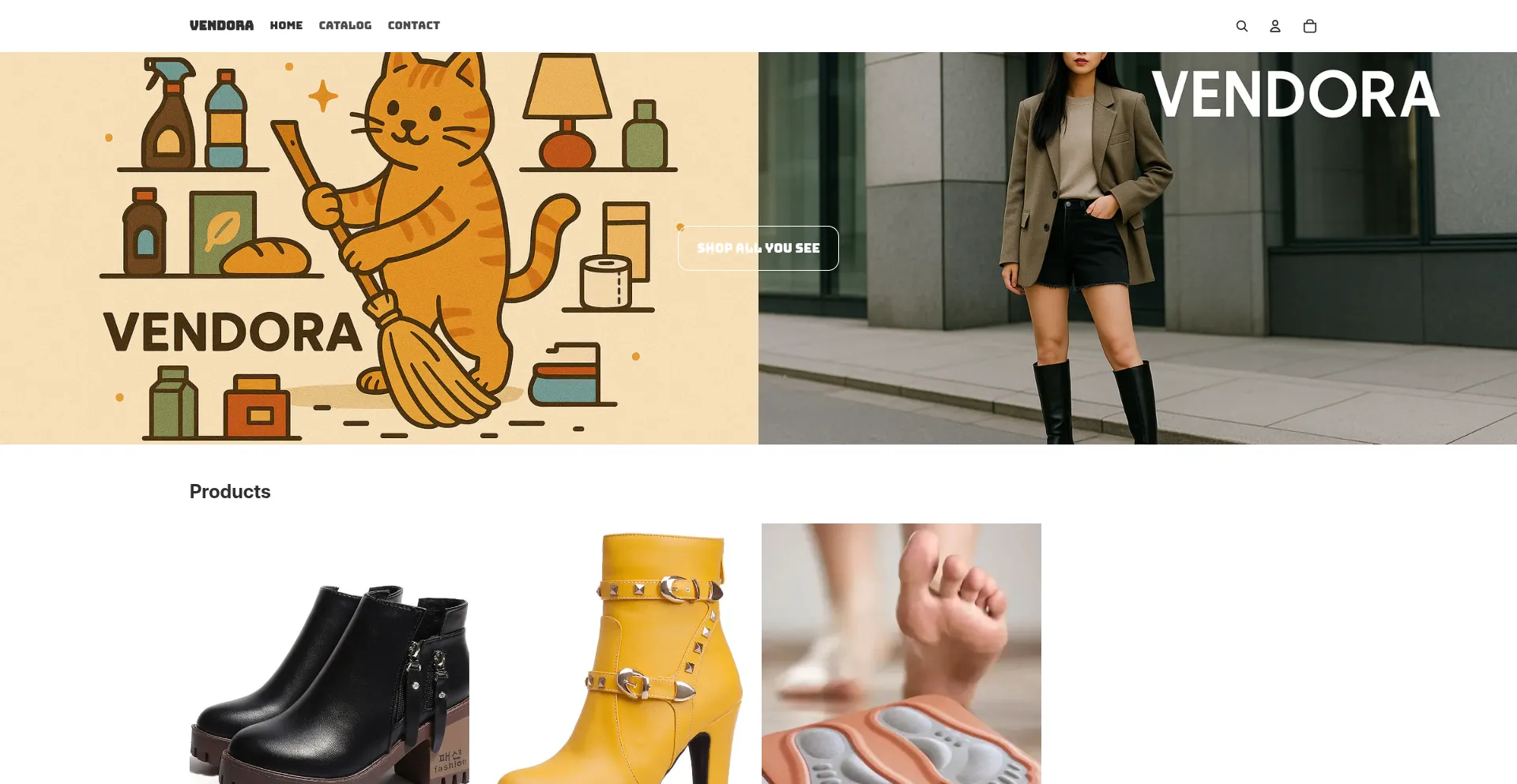 Website screenshot of Vendorapro.shop