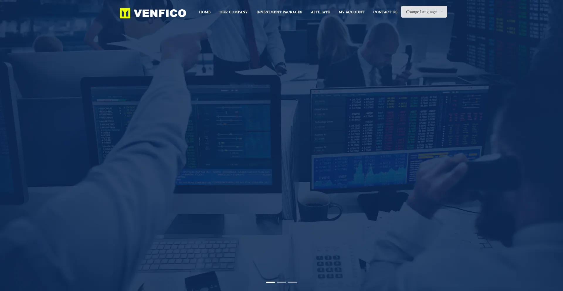 Website screenshot of Venfico.com