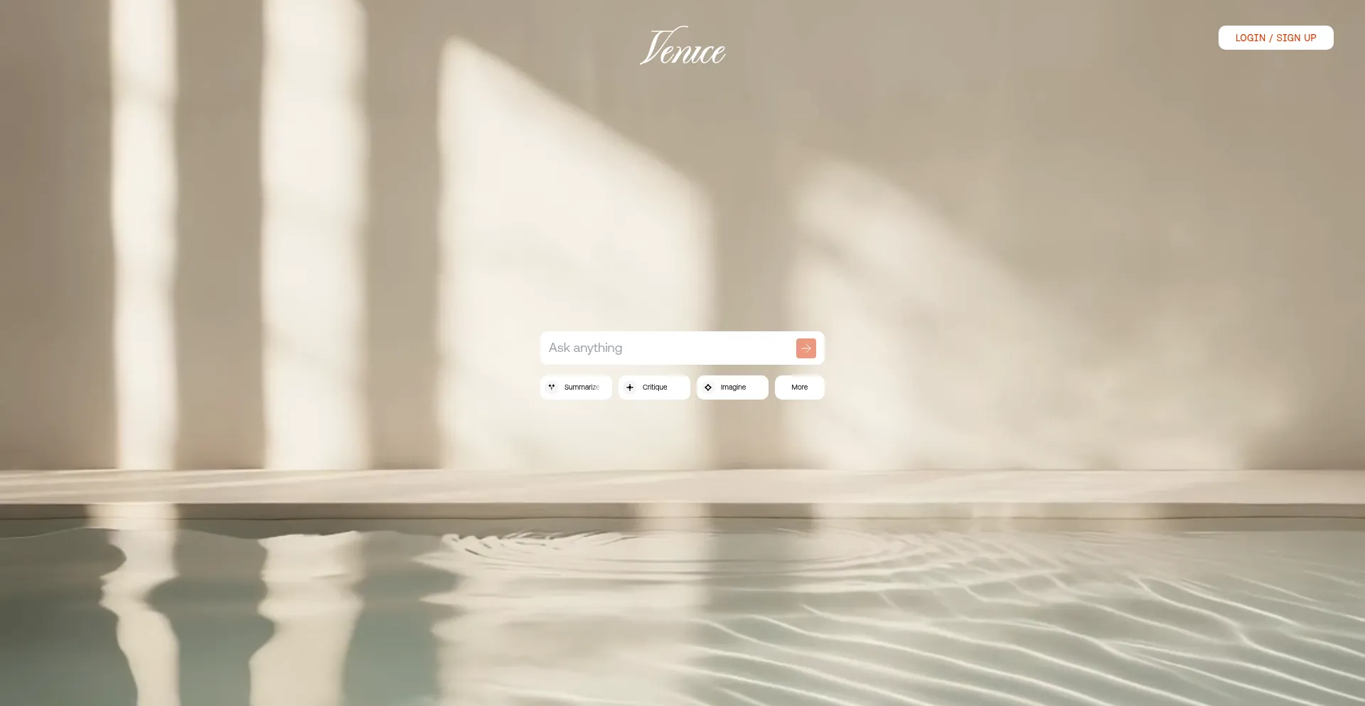 Website screenshot of Venice.ai