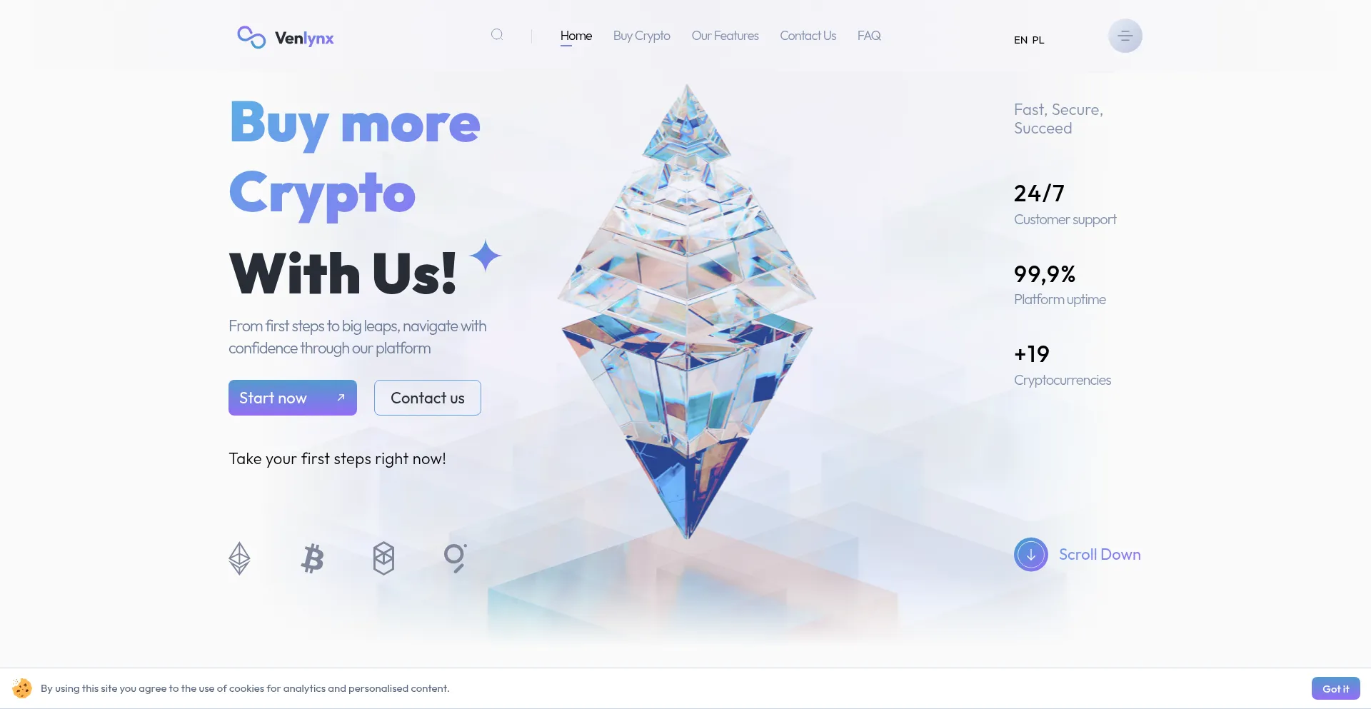 Website screenshot of Venlynx.com