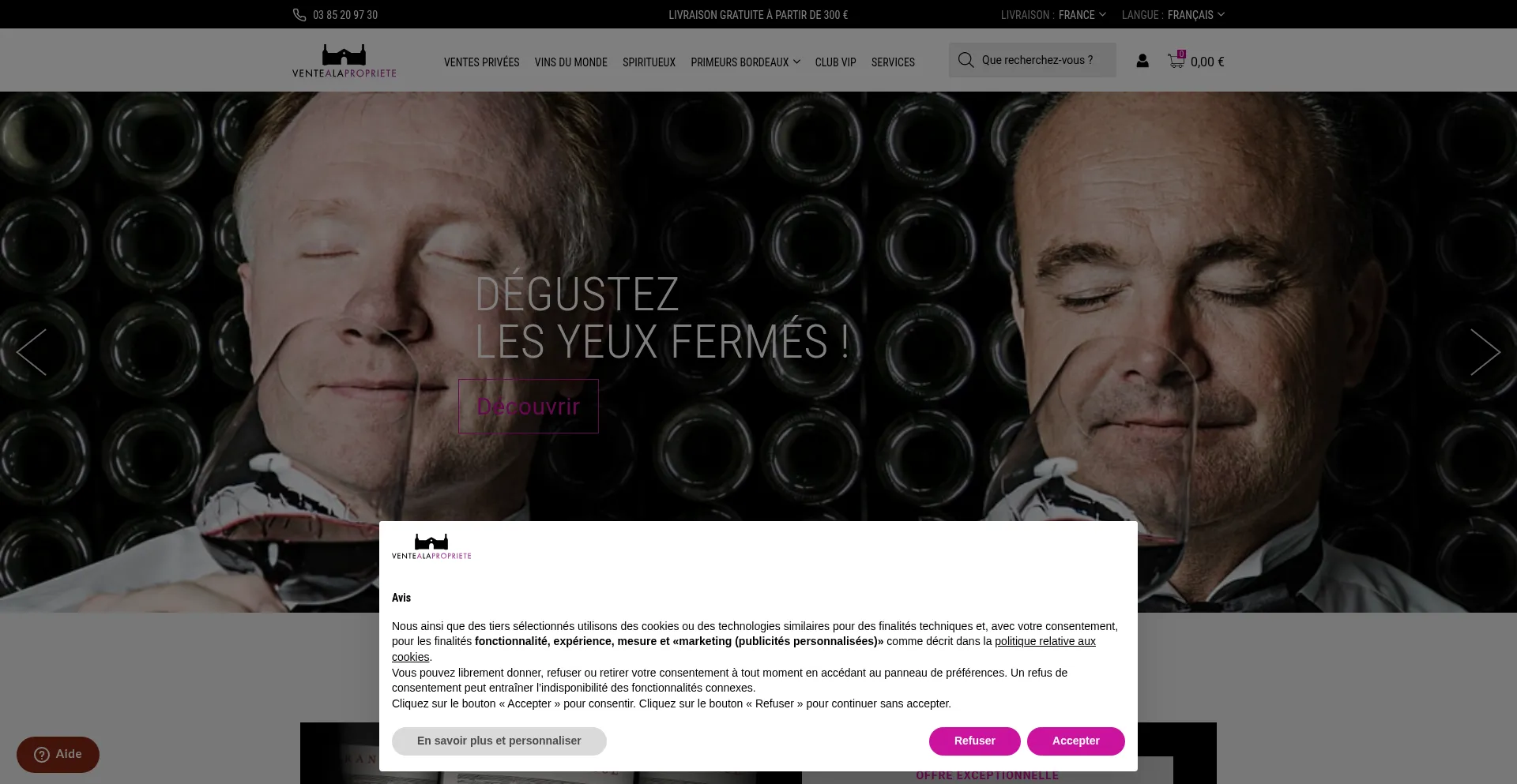 Website screenshot of Ventealapropriete.com
