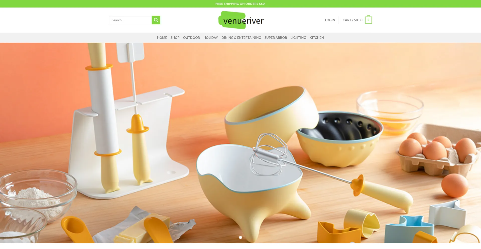 Website screenshot of Venueriver.com