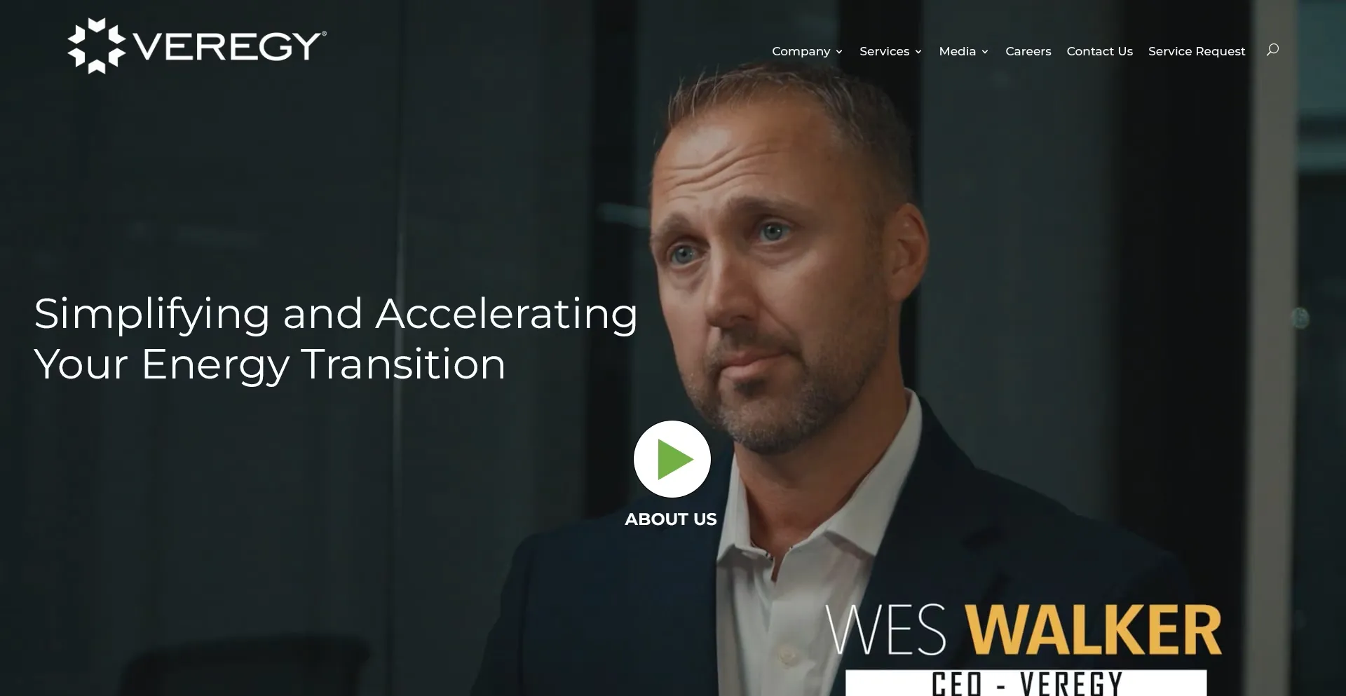 Website screenshot of Veregy.com