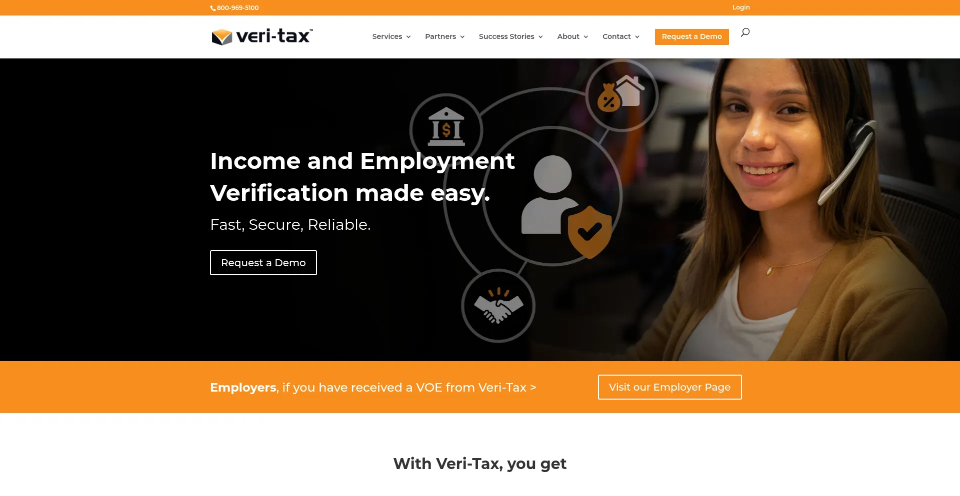 Website screenshot of Veri-tax.com