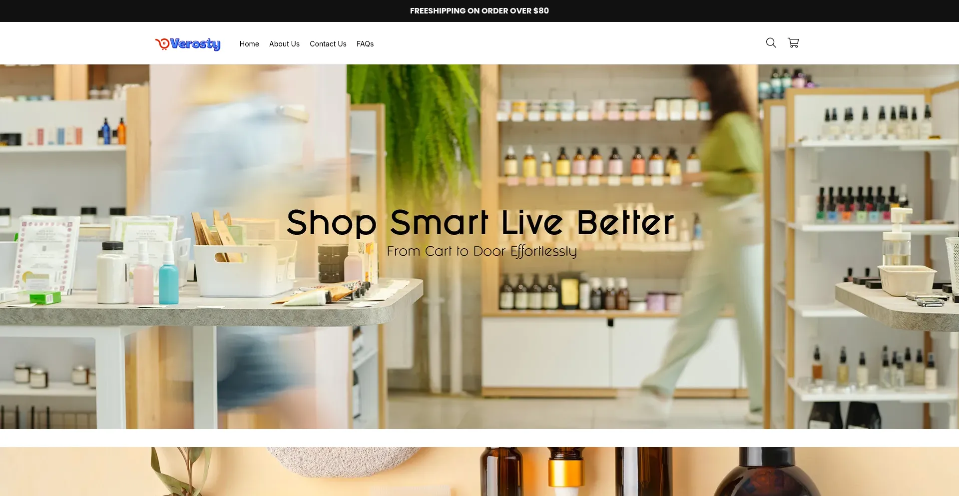Website screenshot of Verosty.com