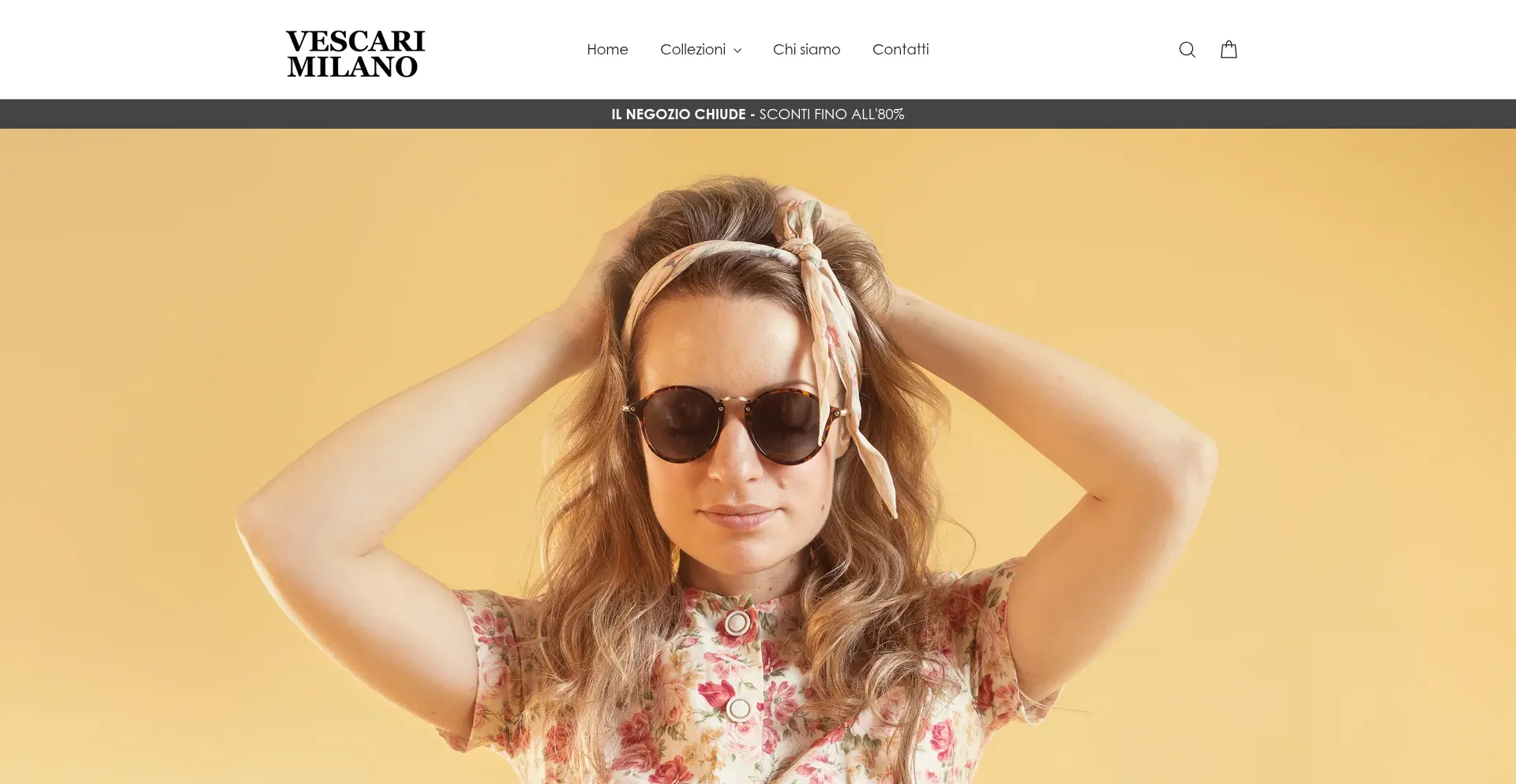 Website screenshot of Vescarimilano.com