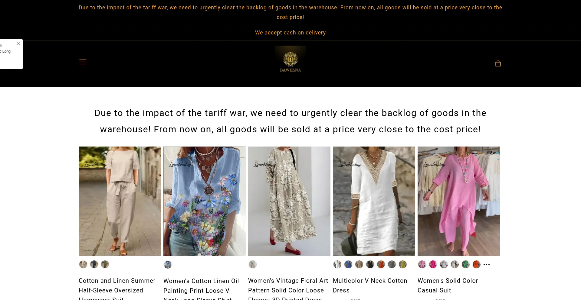 Website screenshot of Vestidoo.shop