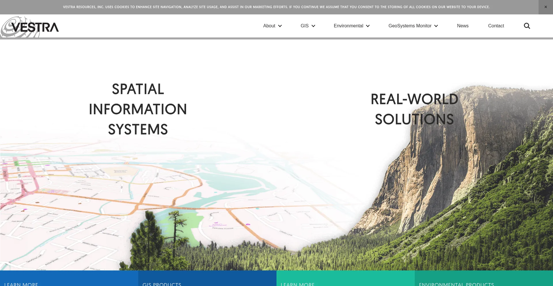 Website screenshot of Vestra.com