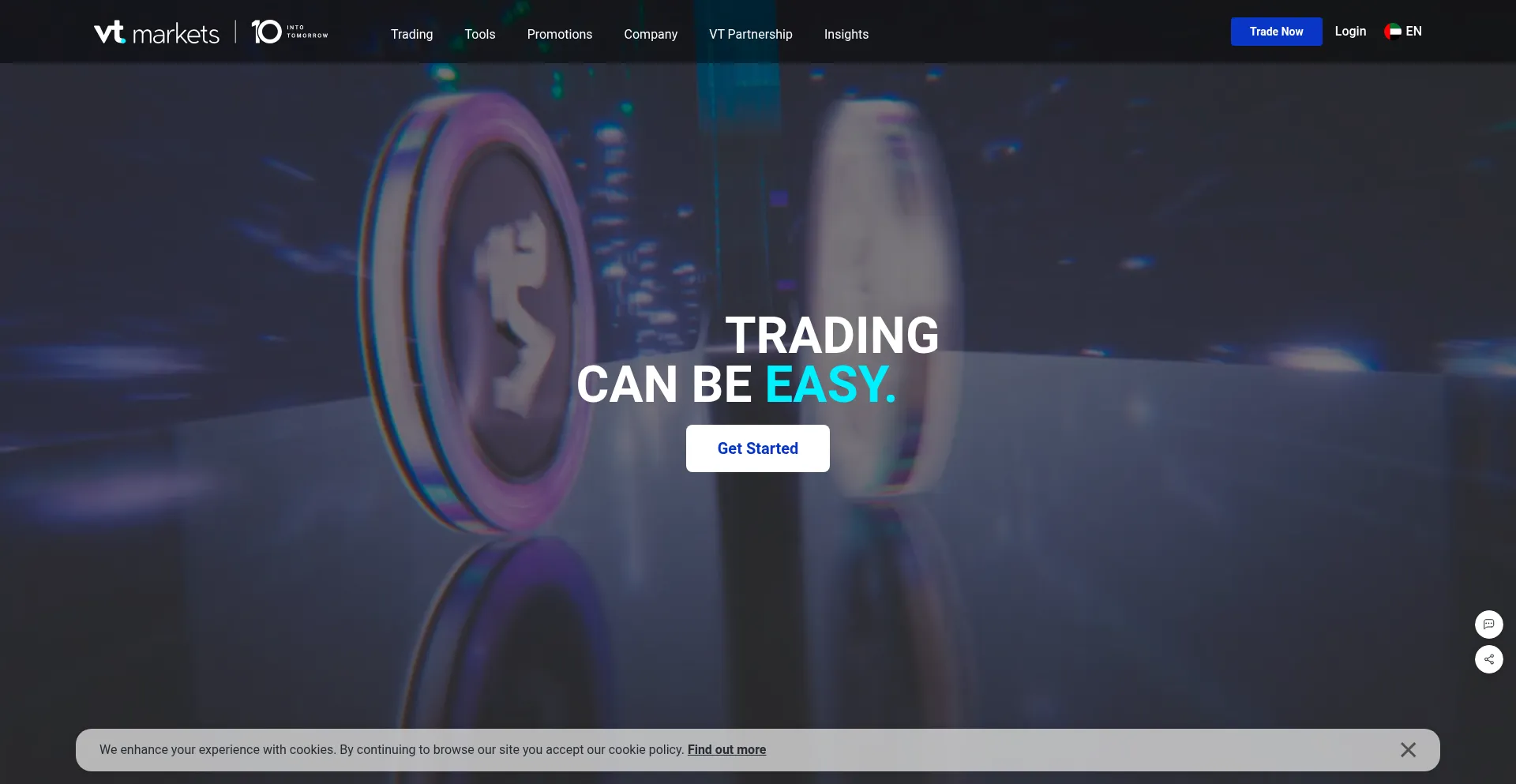Website screenshot of Vglobaltrader.com