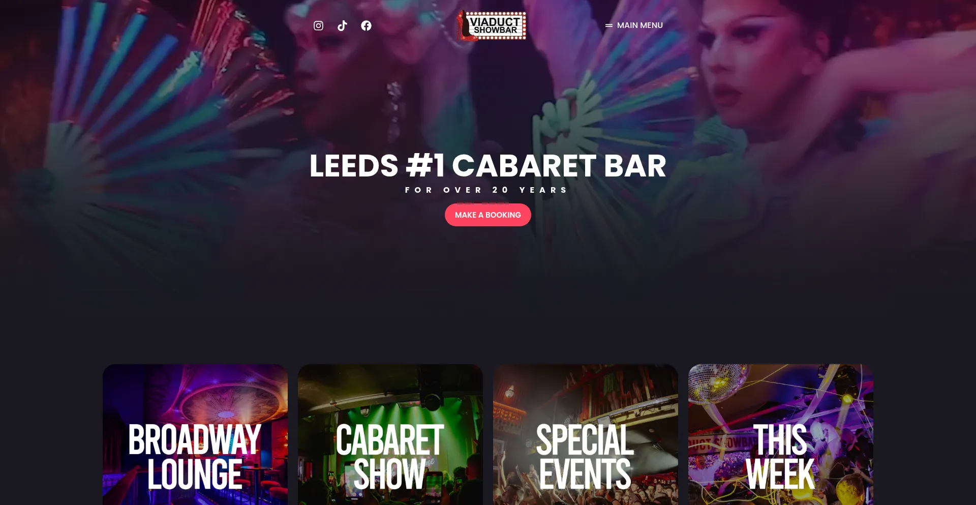 Website screenshot of Viaductleeds.com