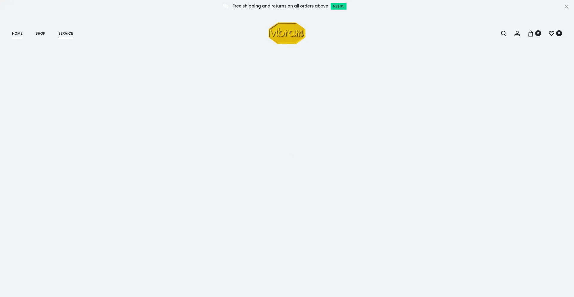 Website screenshot of Vibram.nz