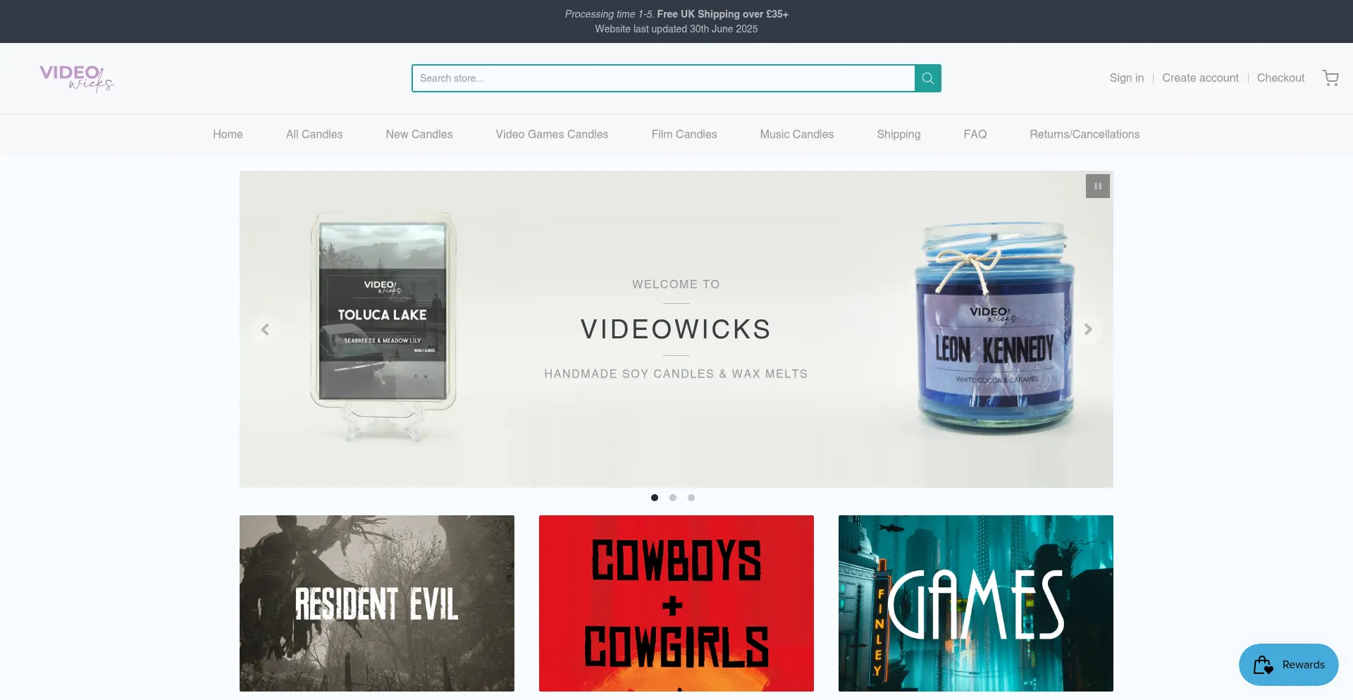 Website screenshot of Videowicks.com
