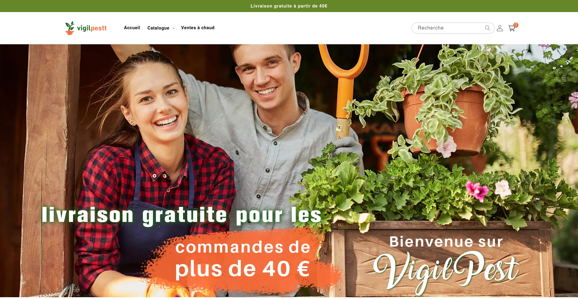 Website screenshot of Vigilpest.com