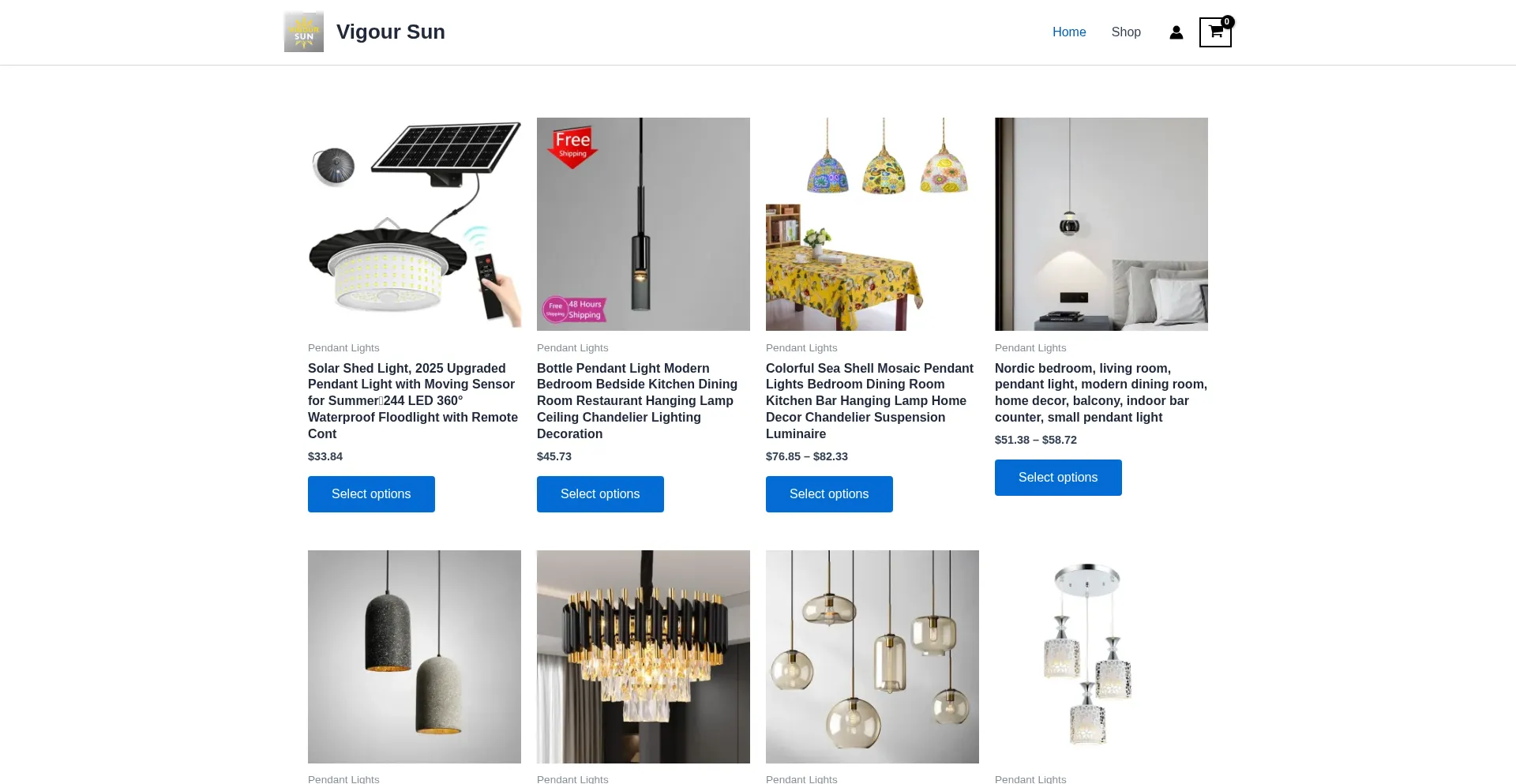Website screenshot of Vigoursun.shop