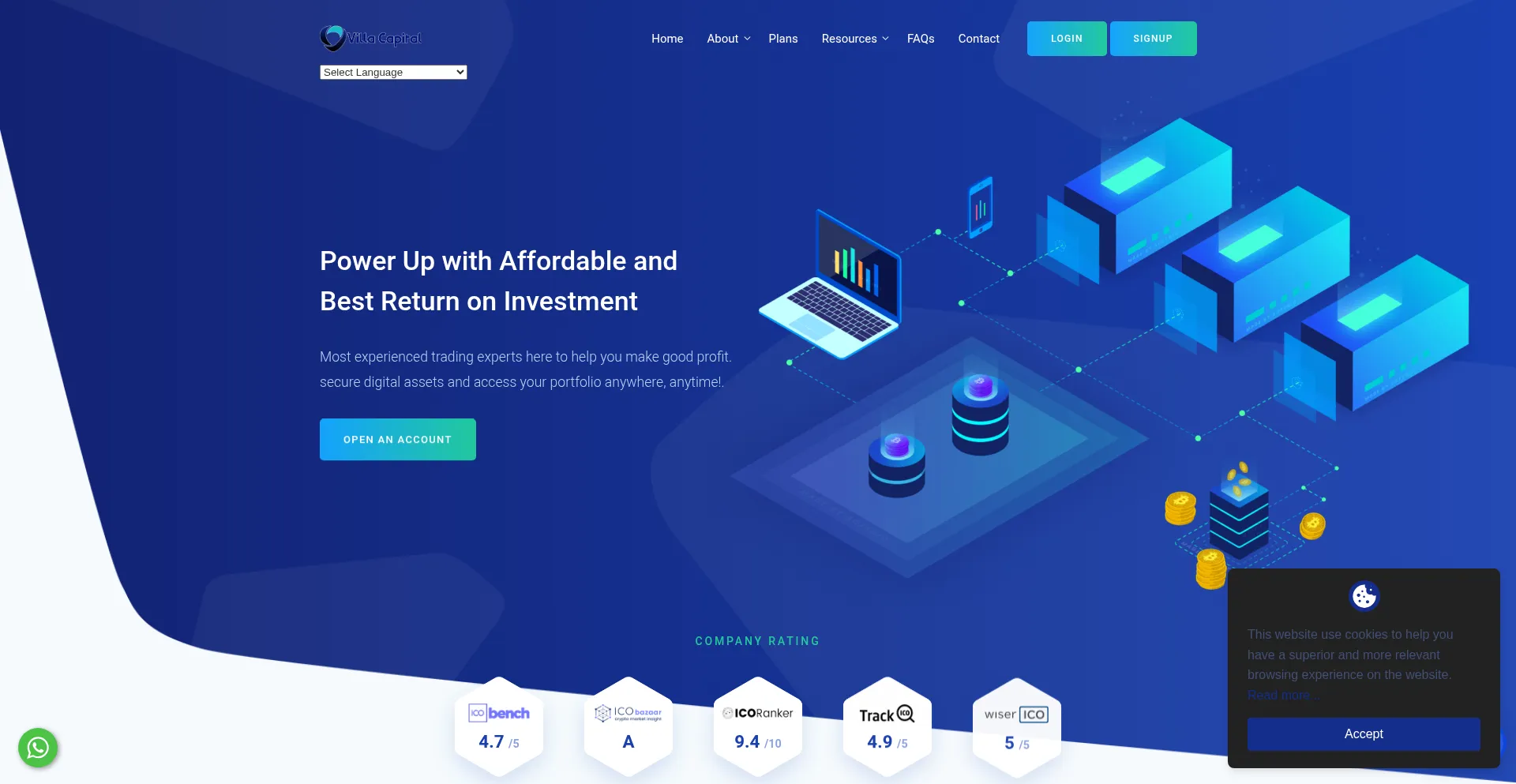 Website screenshot of Villa-capital.ltd