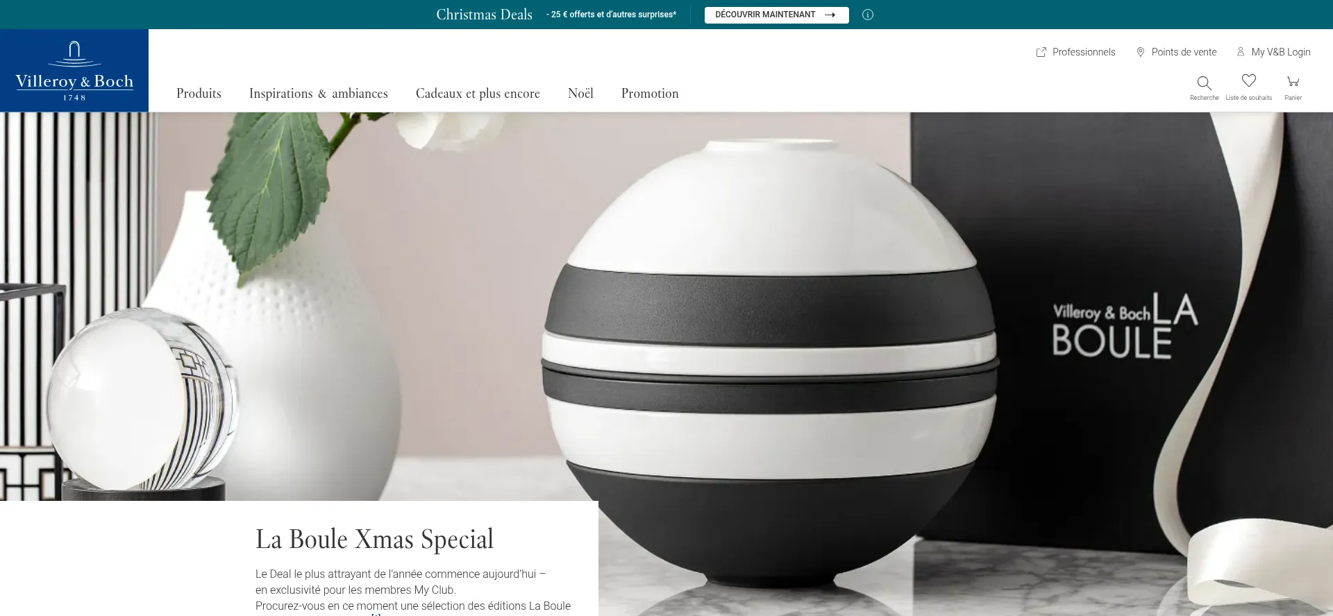 Website screenshot of Villeroy-boch.fr