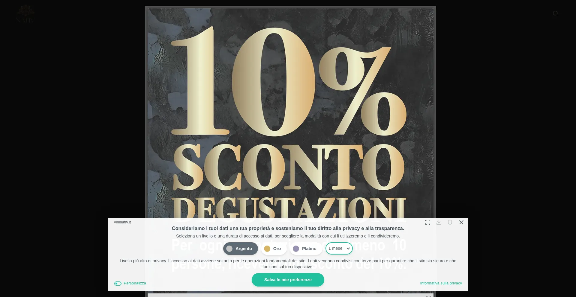 Website screenshot of Vininativ.it