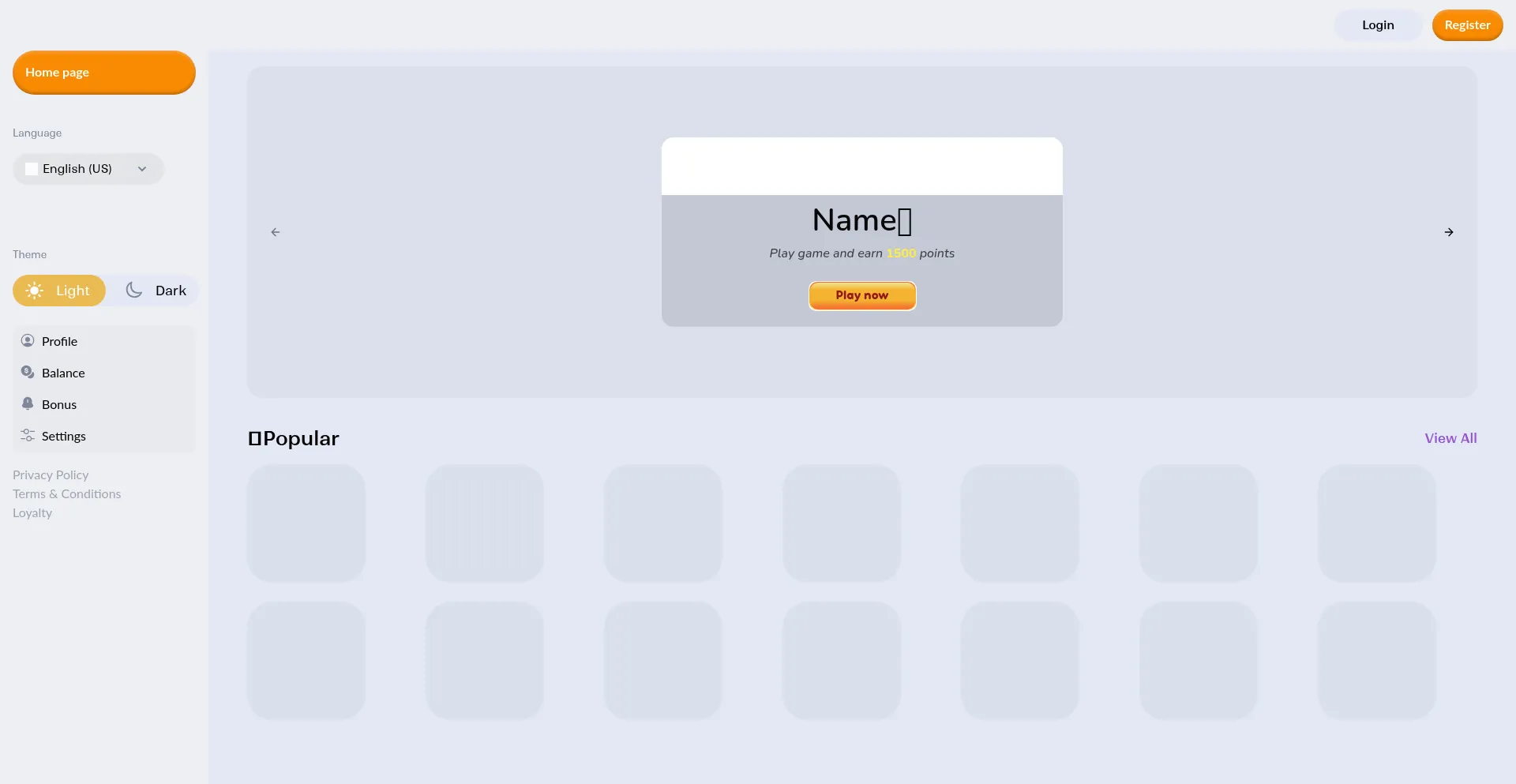 Website screenshot of Vinova.casino