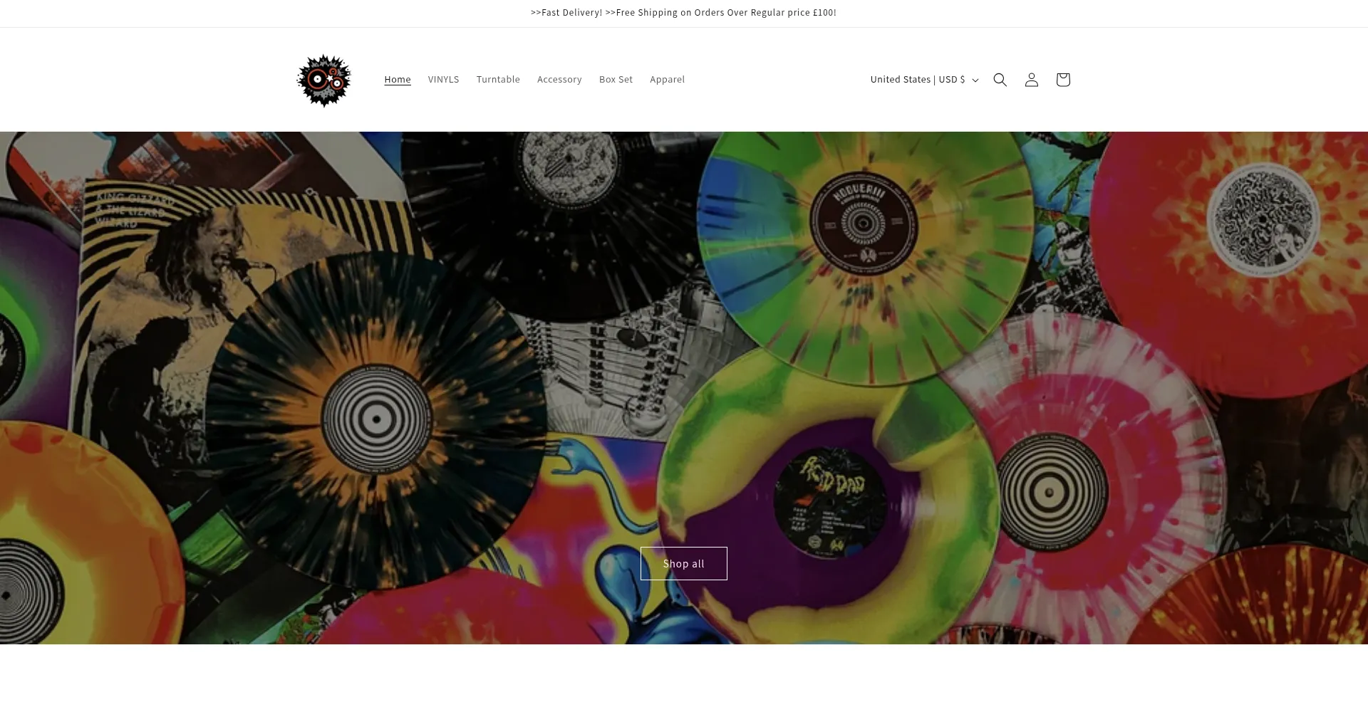 Website screenshot of Vinylbests.com