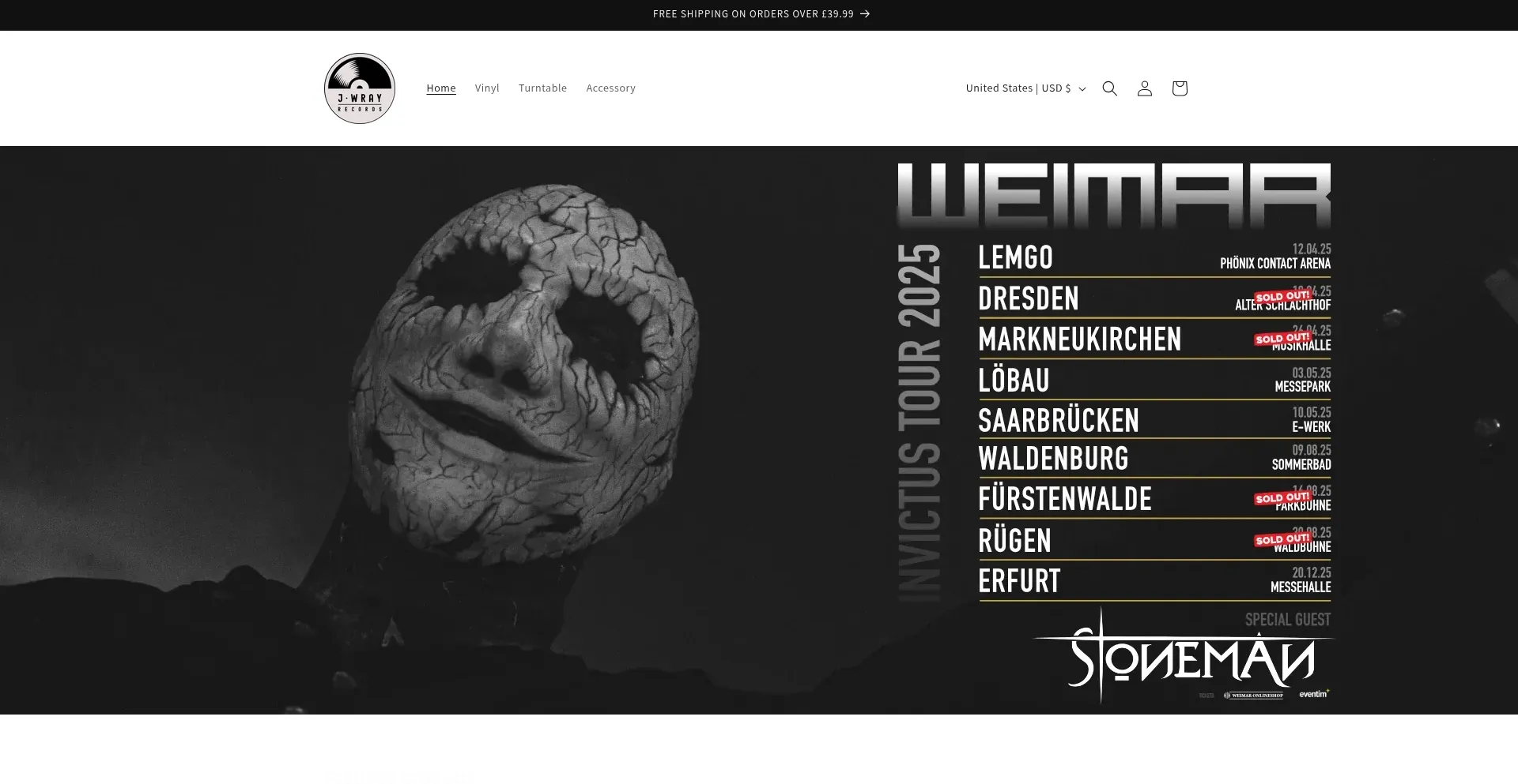 Website screenshot of Vinylturners.com