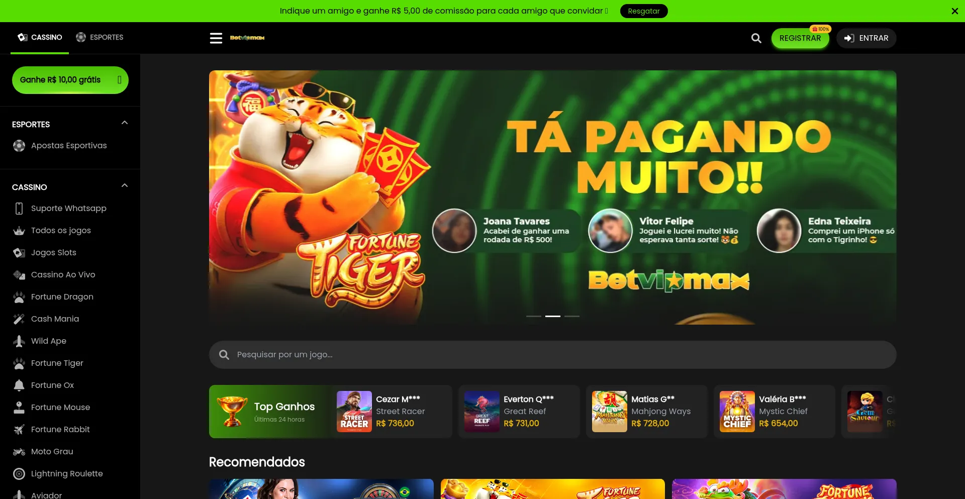 Website screenshot of Vipbetmax.com