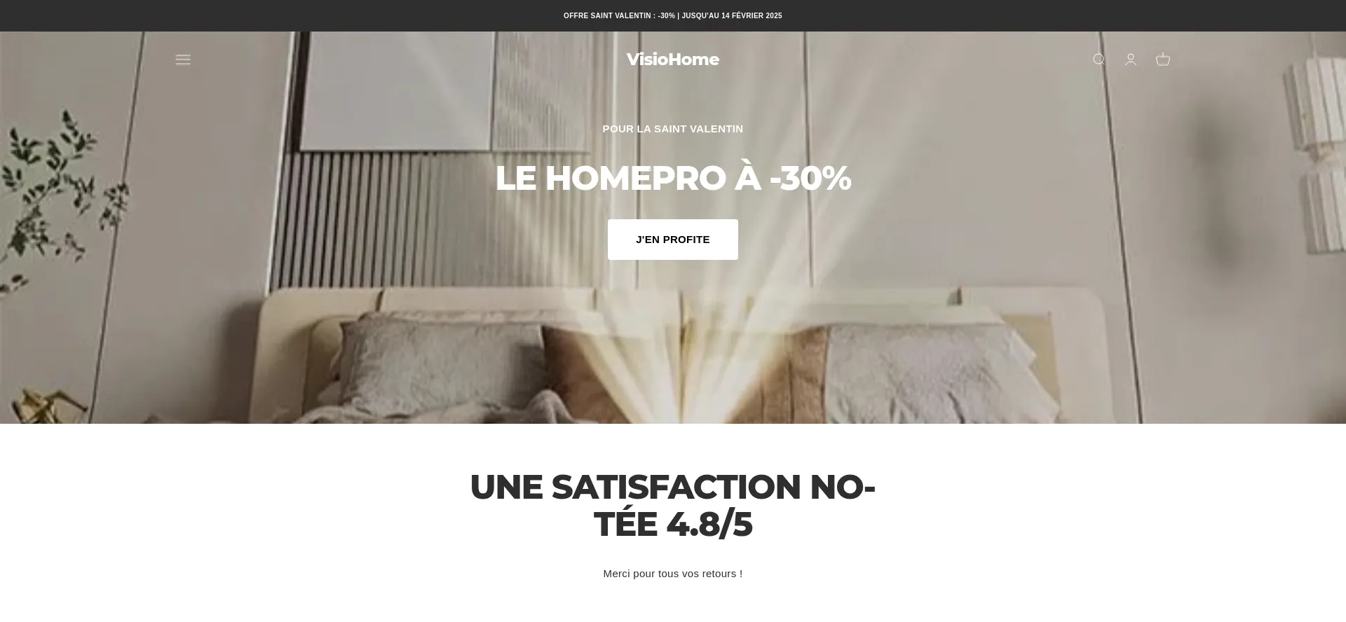 Website screenshot of Visiohome.fr
