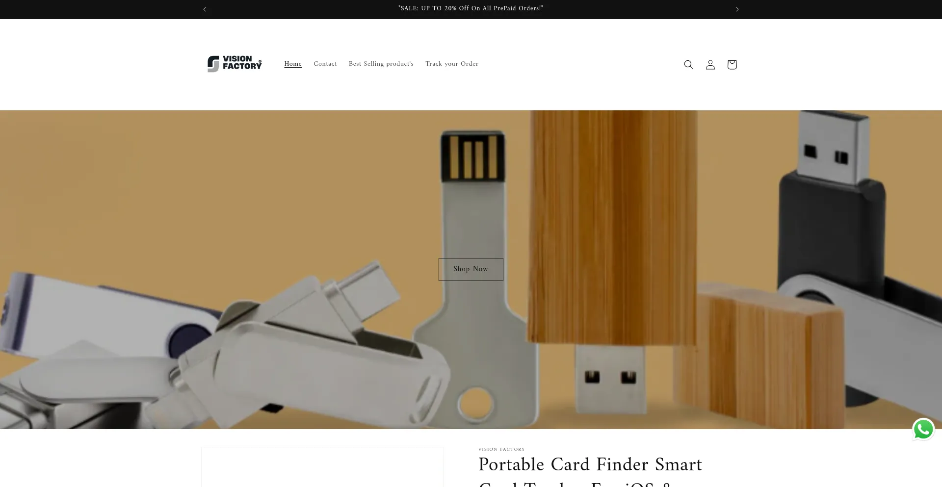 Website screenshot of Visionfactory.in