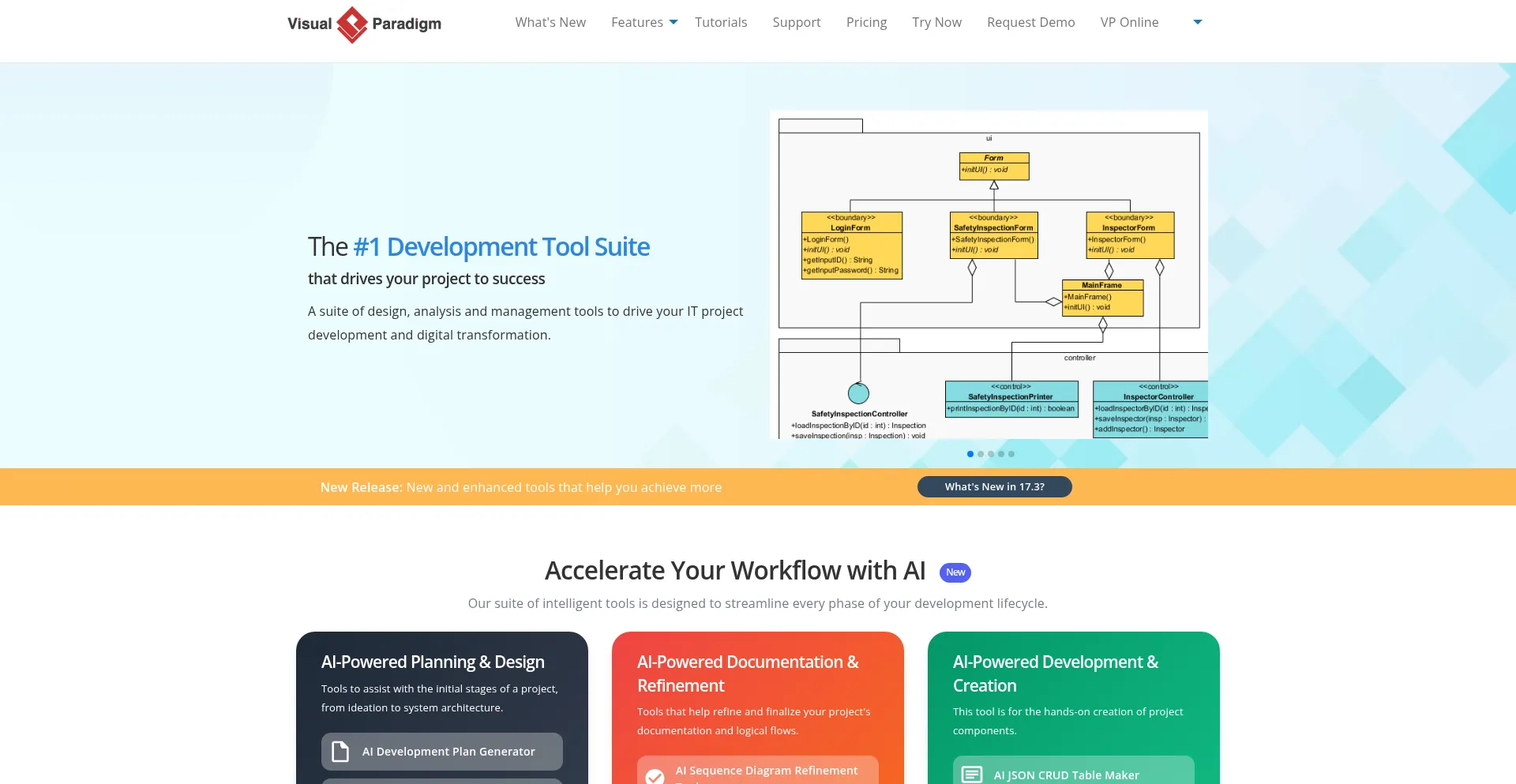 Website screenshot of Visual-paradigm.com