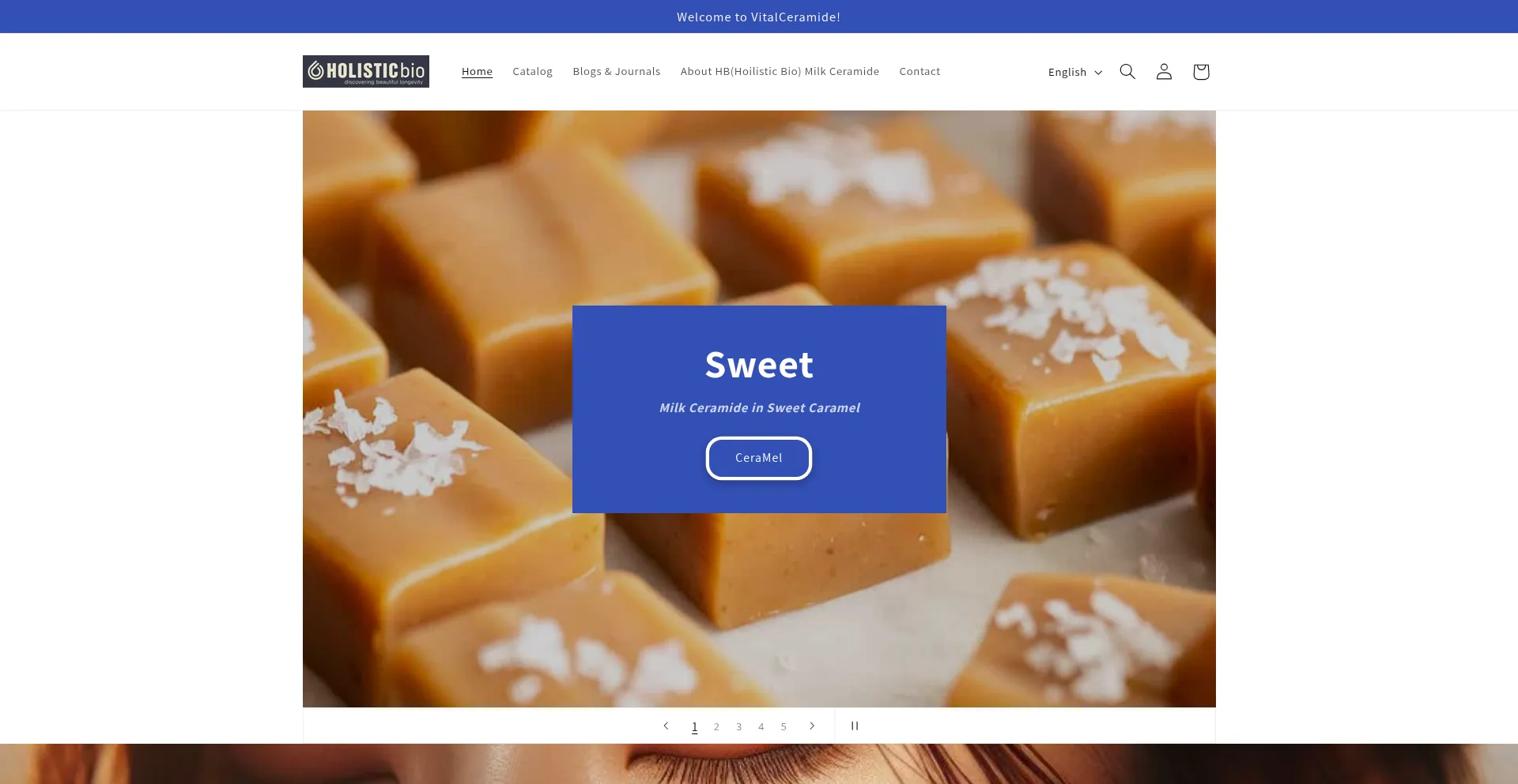 Website screenshot of Vitalceramide.com