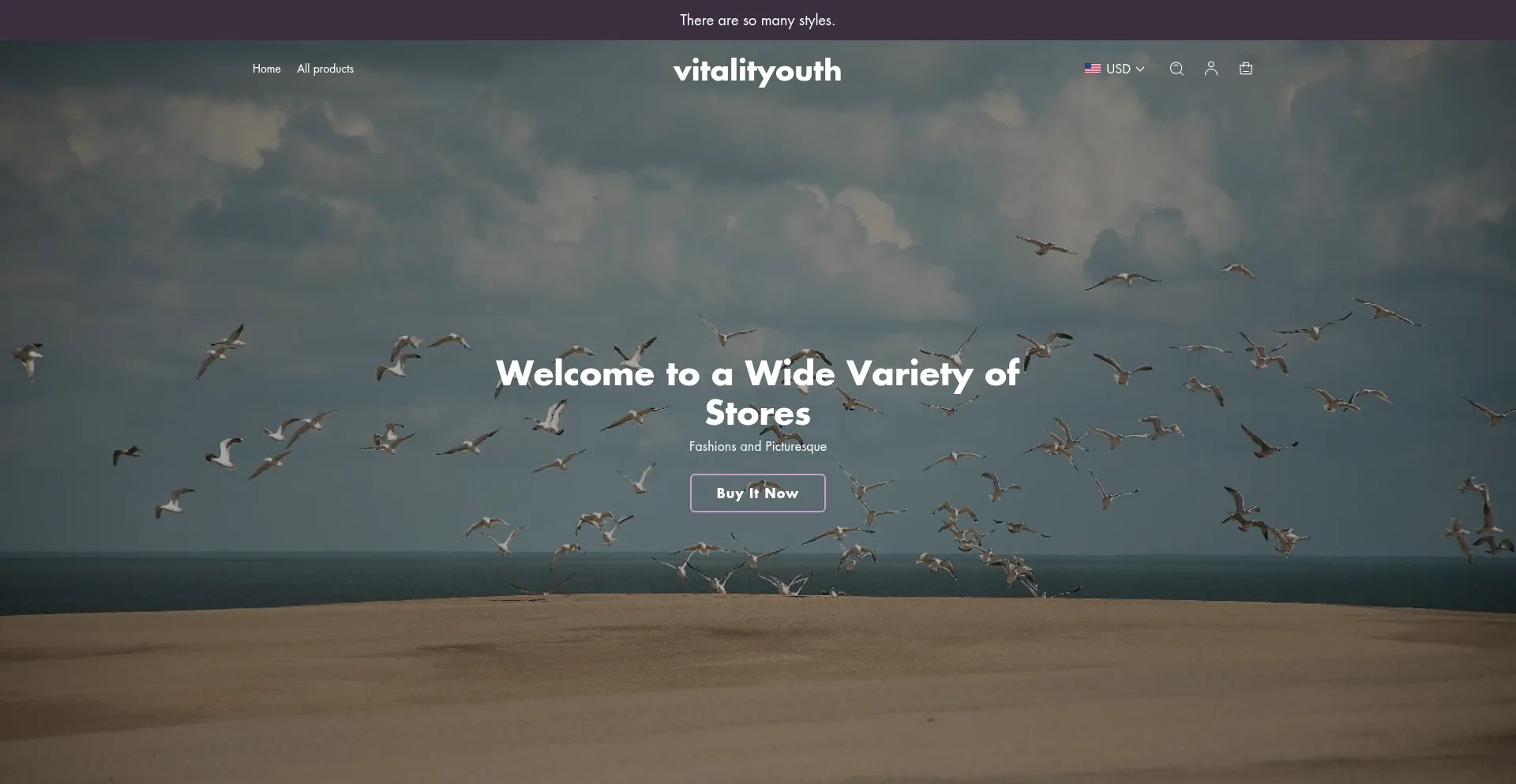 Website screenshot of Vitalityouth.com