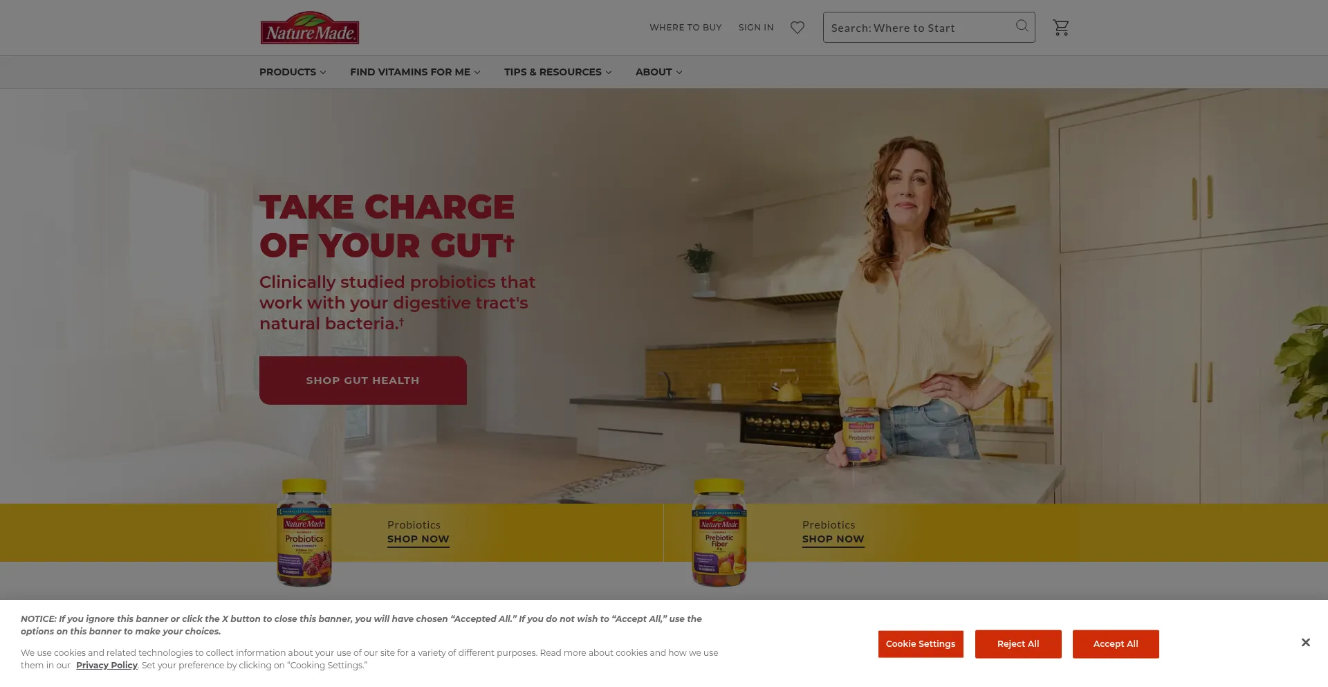 Website screenshot of Vitamin.com